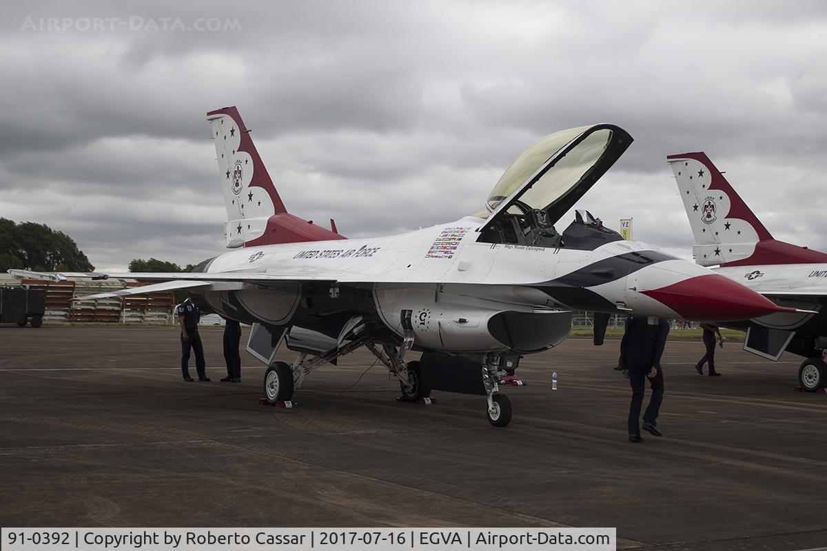 91-0392, 1993 General Dynamics F-16C Fighting Falcon C/N CC-90, RIAT 2017