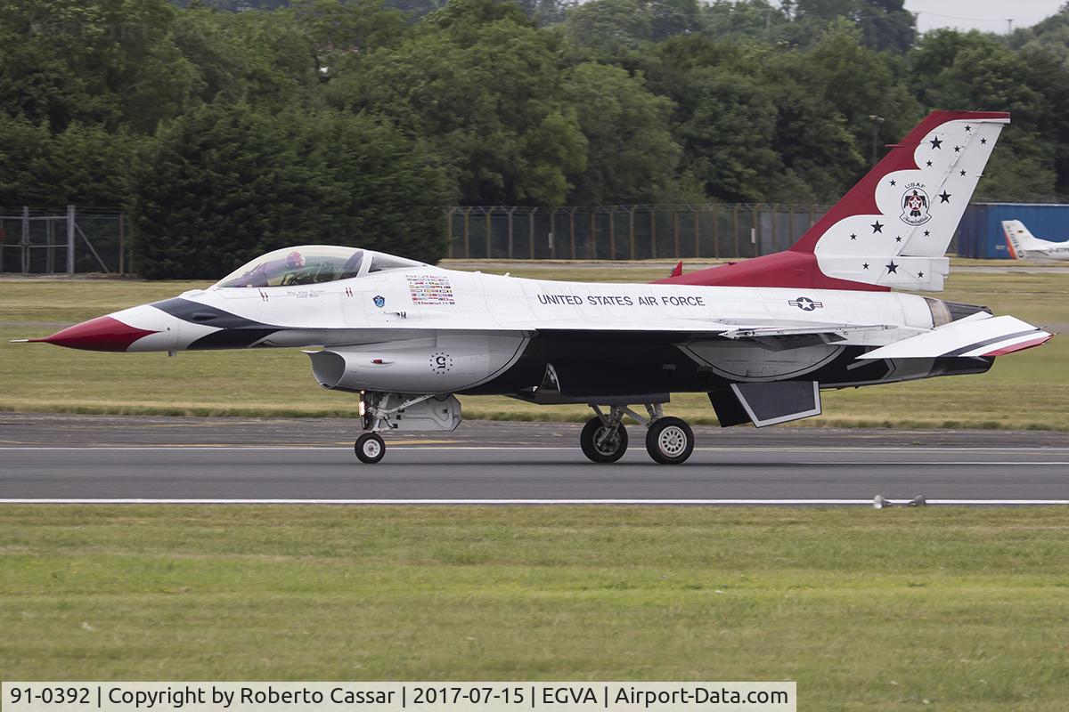 91-0392, 1993 General Dynamics F-16C Fighting Falcon C/N CC-90, RIAT 2017