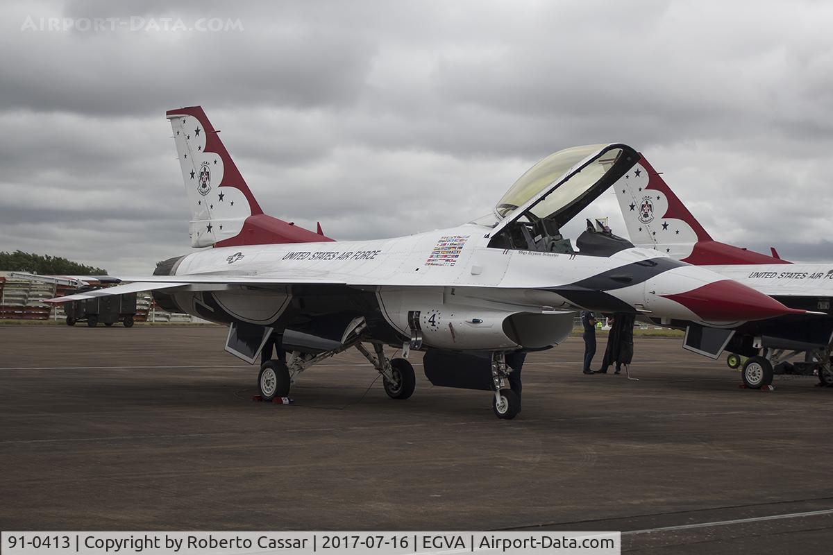 91-0413, 1991 General Dynamics F-16CJ Fighting Falcon C/N CC-111, RIAT 2017