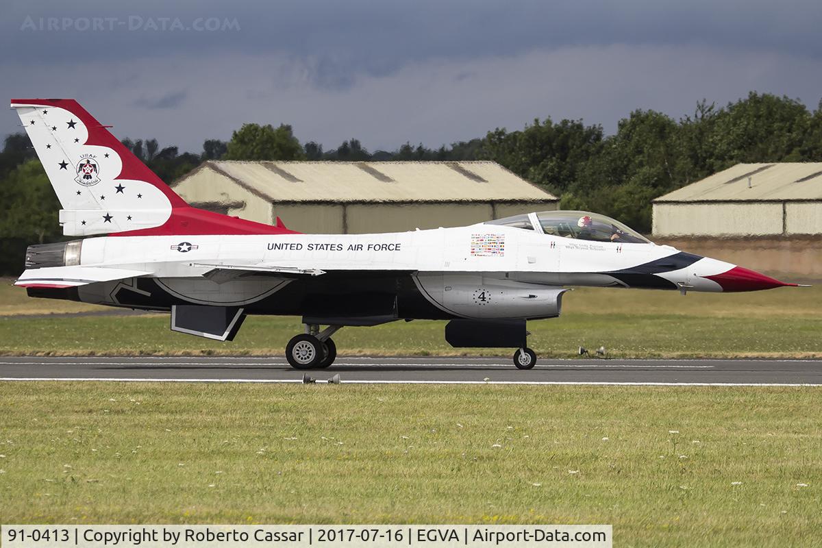 91-0413, 1991 General Dynamics F-16CJ Fighting Falcon C/N CC-111, RIAT 2017