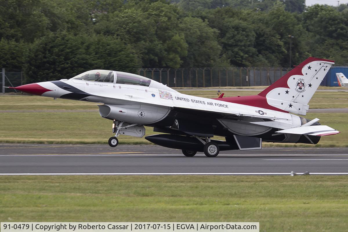 91-0479, 1991 General Dynamics F-16D Fighting Falcon C/N CD-34, RIAT 2017