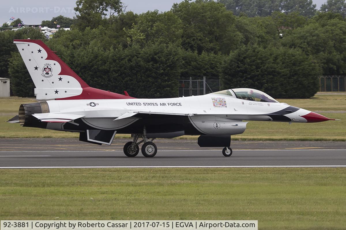 92-3881, 1992 General Dynamics F-16C Fighting Falcon C/N CC-123, RIAT 2017