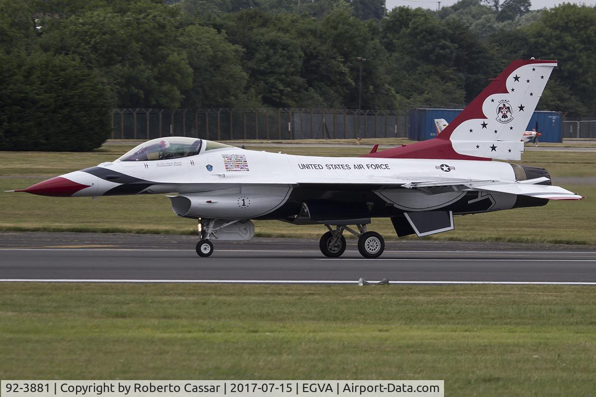 92-3881, 1992 General Dynamics F-16C Fighting Falcon C/N CC-123, RIAT 2017