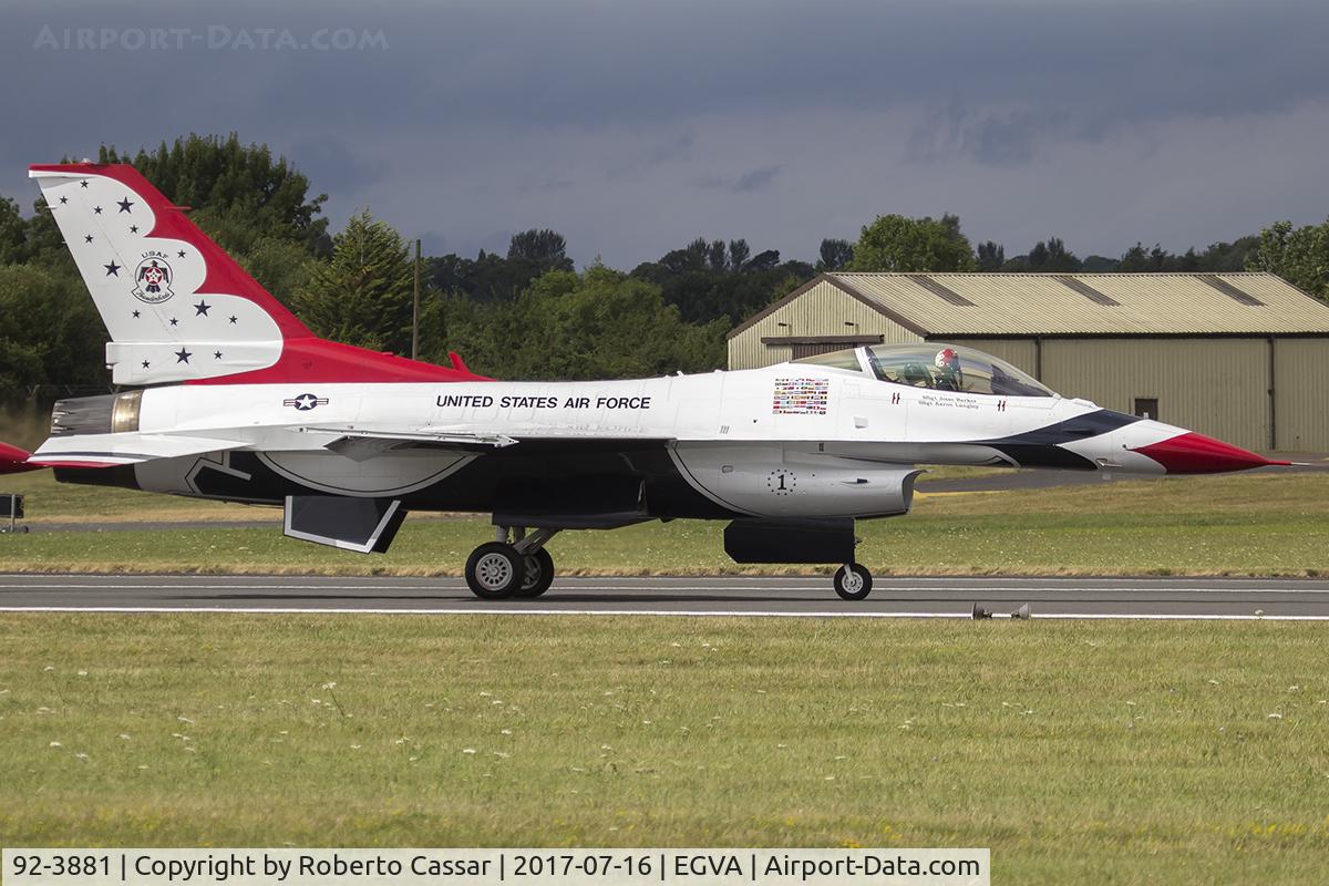 92-3881, 1992 General Dynamics F-16C Fighting Falcon C/N CC-123, RIAT 2017