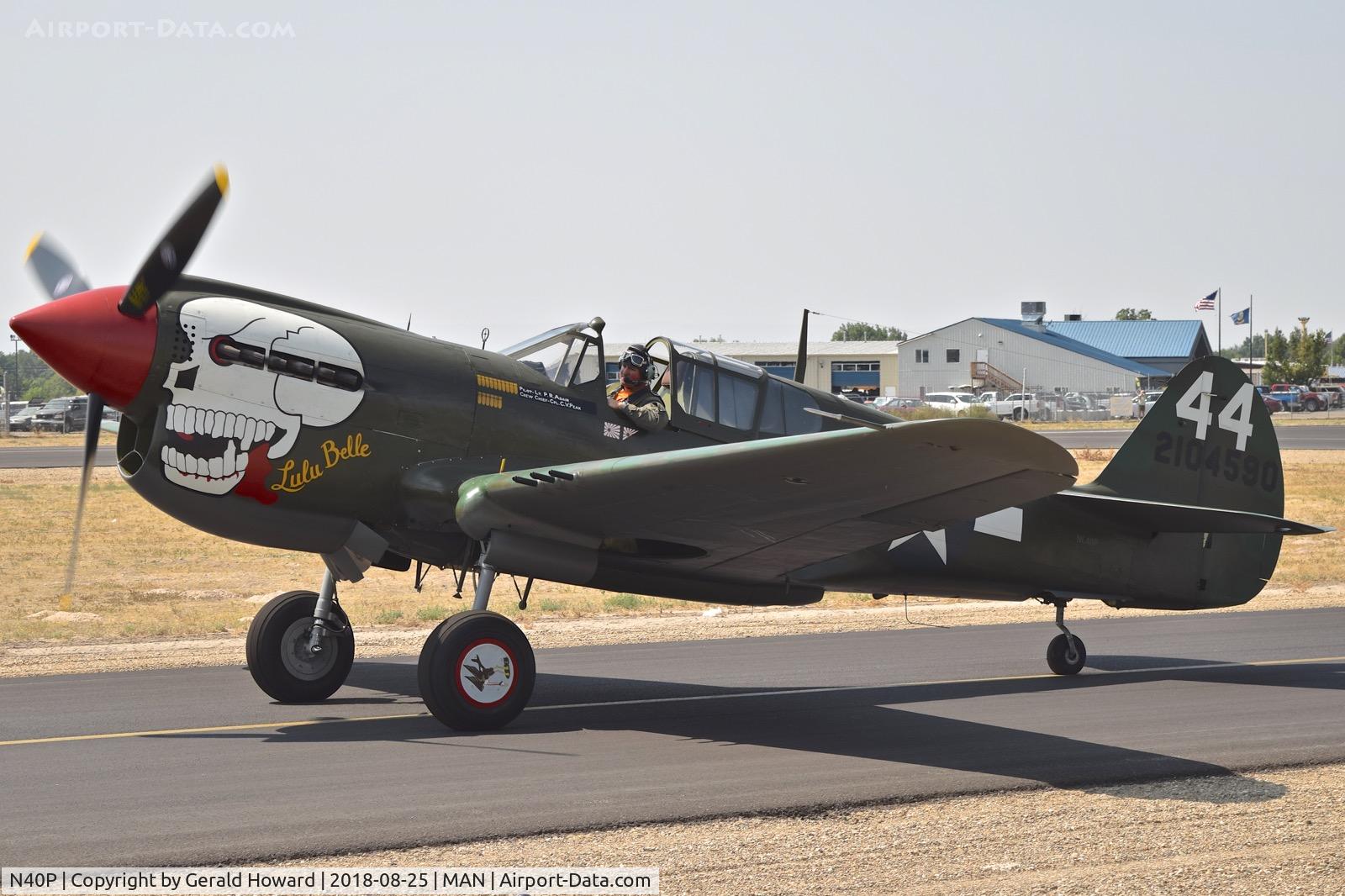 N40P, 1943 Curtis Wright P-40N C/N 42-104640, Taxiing on Alpha.