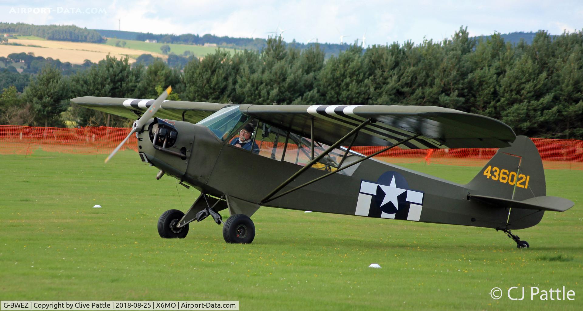 G-BWEZ, 1946 Piper J3C-65 Cub Cub C/N 6021, Present at the Montrose Air Station Heritage Centre light aircraft fly-in held on 25th August 2018.