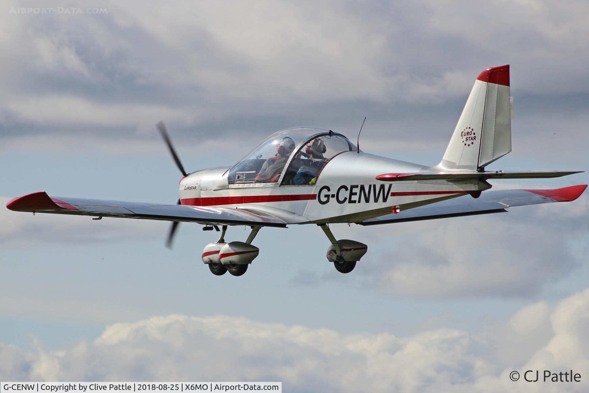 G-CENW, 2007 Aerotechnik EV-97 Eurostar C/N PFA 315-14612, Departure from the Montrose Air Station Heritage Centre light aircraft fly-in held on 25th August 2018.