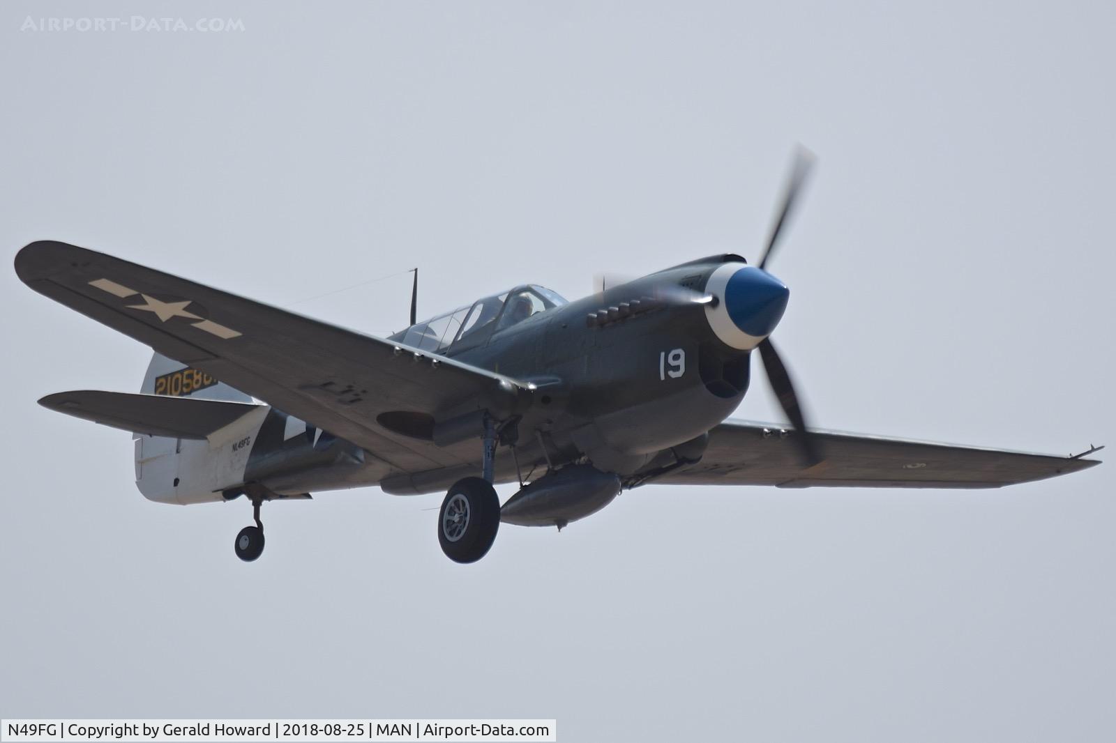N49FG, 1943 Curtiss P-40N Warhawk C/N 29623, Take off from RWY 29.