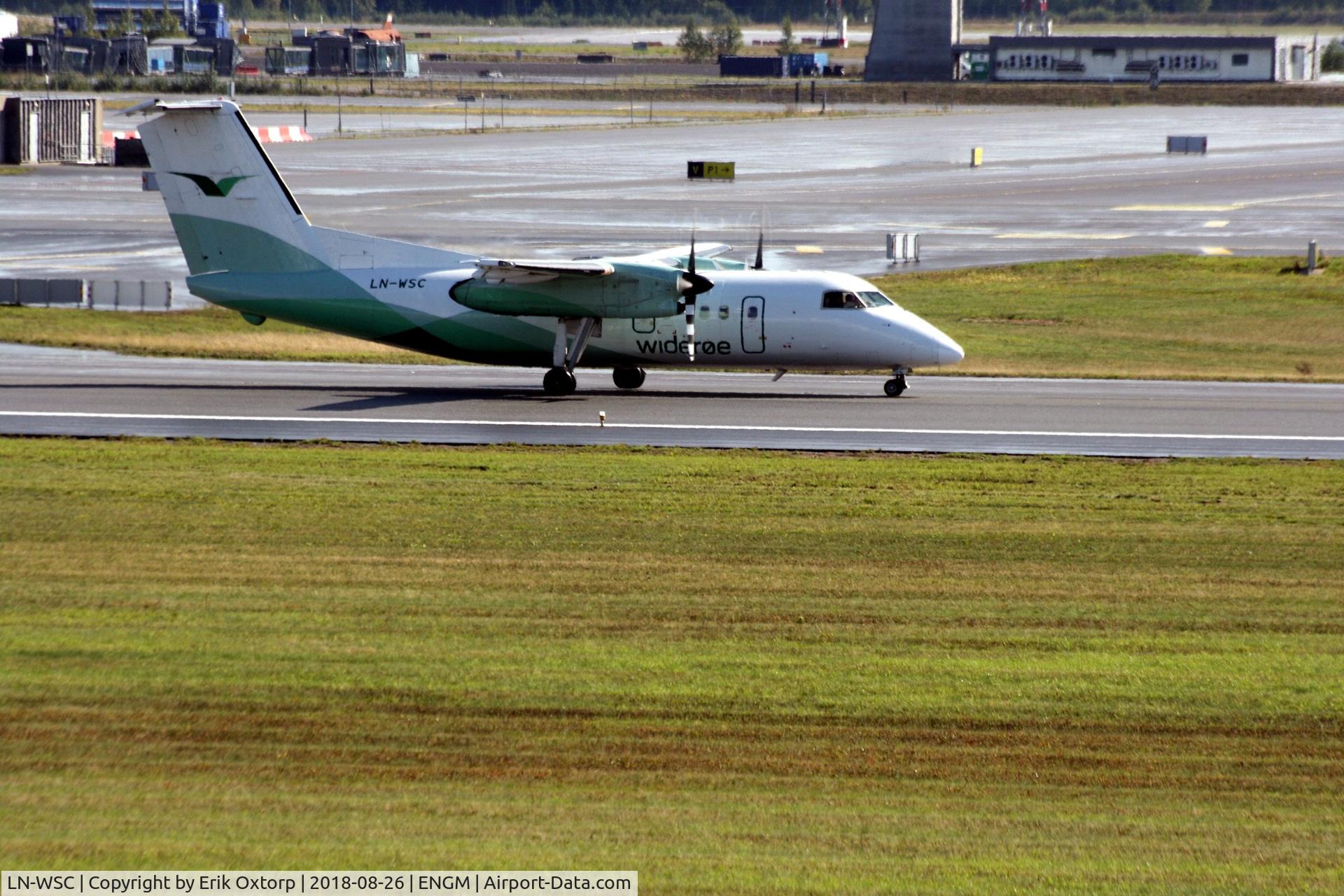 LN-WSC, 1996 De Havilland Canada DHC-8-202 Dash 8 C/N 441, LN-WSC in OSL