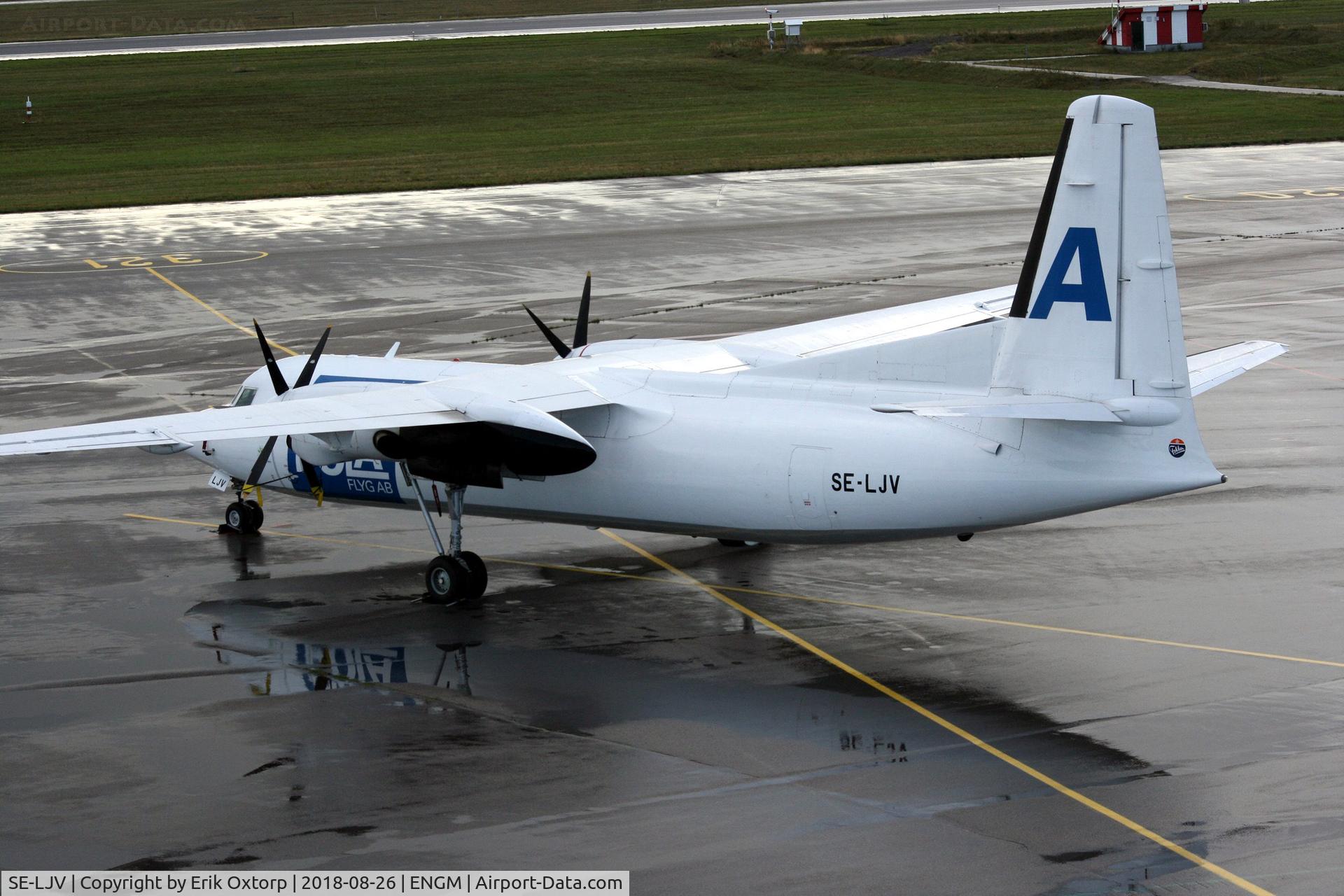 SE-LJV, 1987 Fokker 50 C/N 20103, SE-LJV in OSL