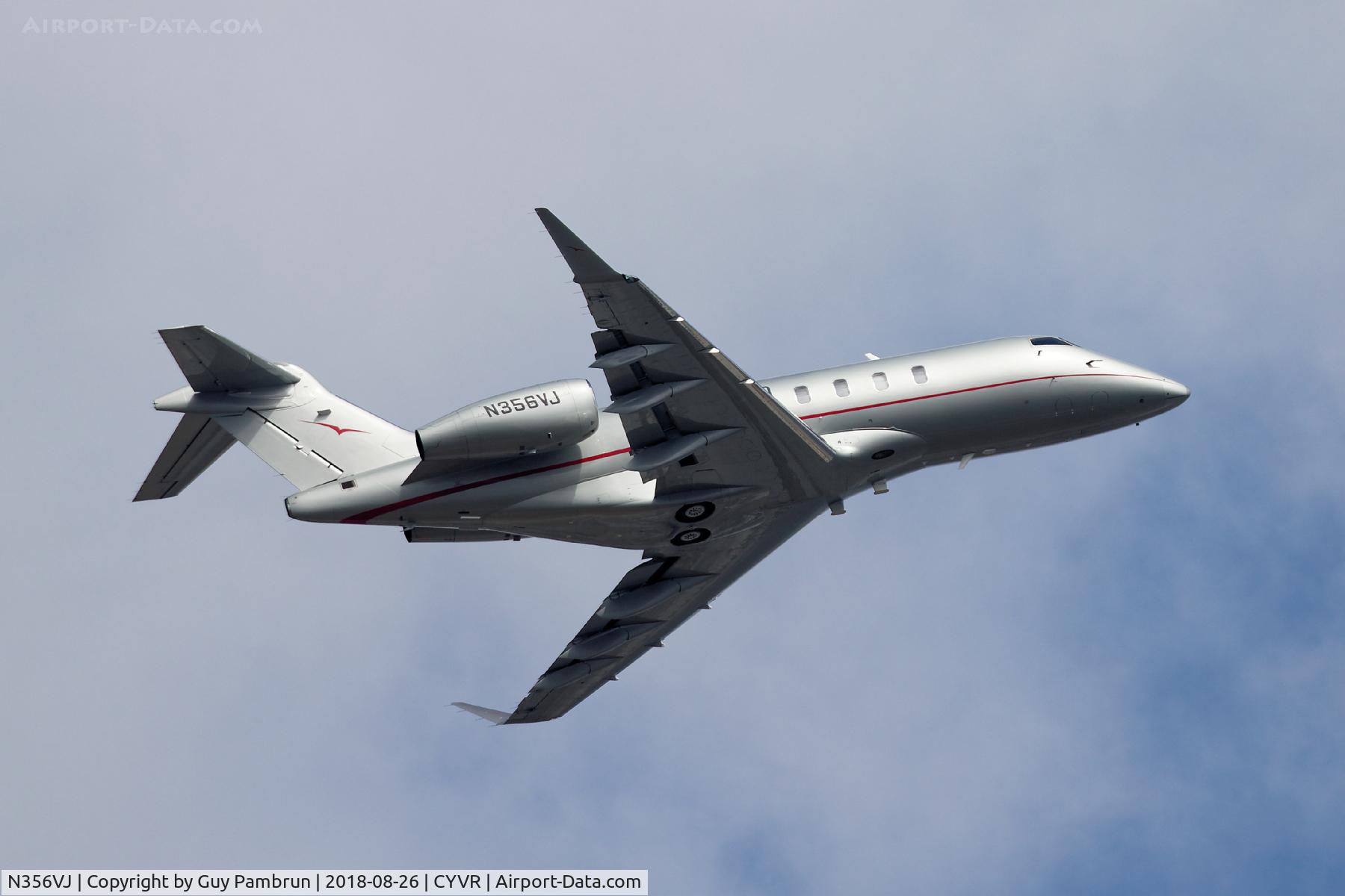 N356VJ, 2015 Bombardier BD-100-1A10 C/N 20546, Departing