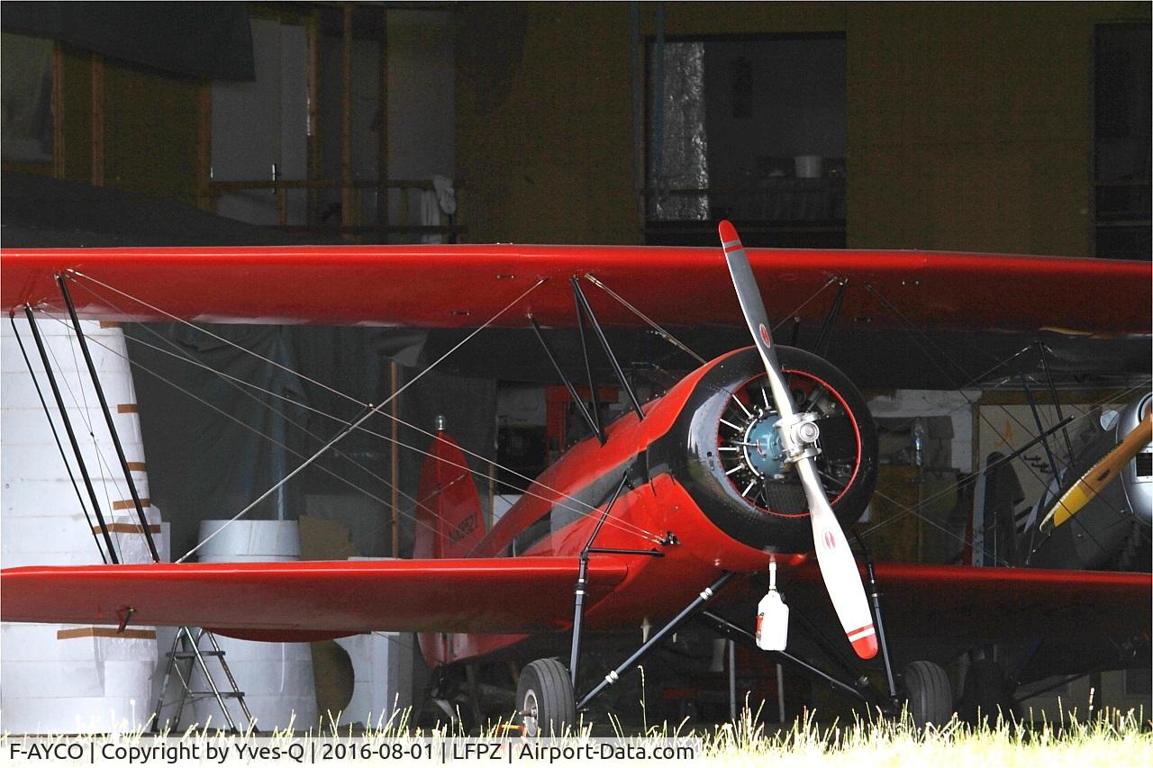 F-AYCO, 1996 WACO Taperwing T-10 Replica C/N 39, WACO Taperwing T-10 Replica, Parked, Saint-Cyr-l'École Airfield (LFPZ-XZB)