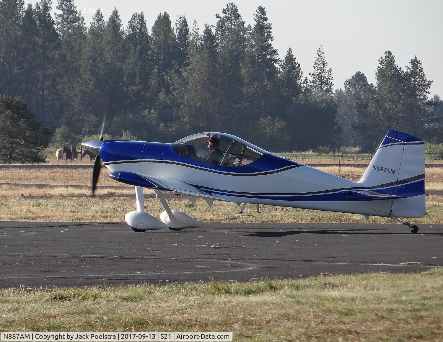 N887AM, Vans RV-14 C/N 140263, at Sunriver airport OR