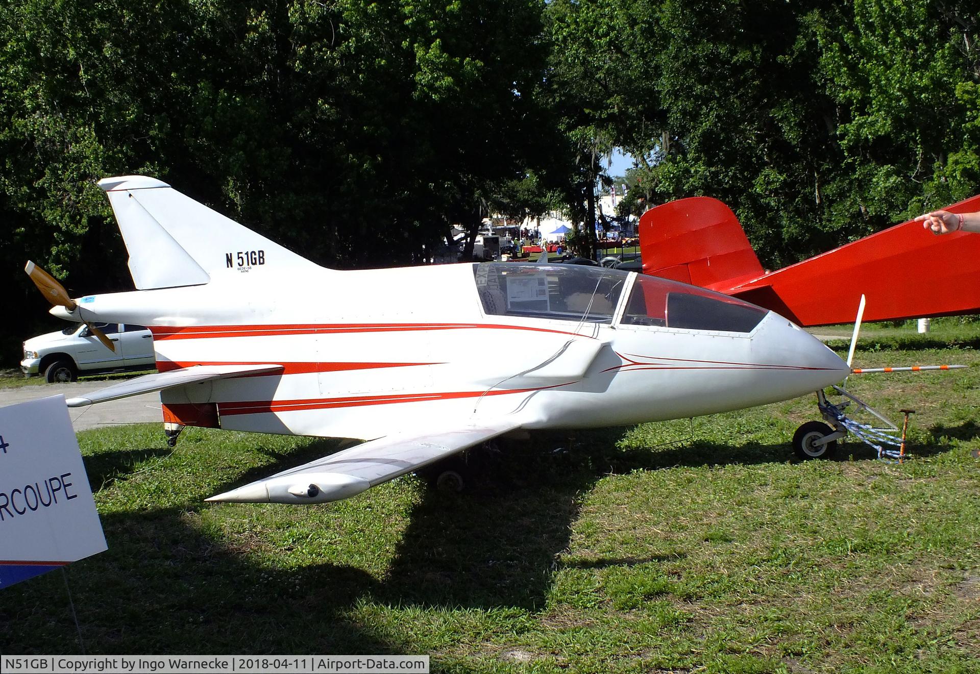 N51GB, Bede BD-5B C/N 4496, Bede BD-5B outside the Florida Air Museum (ex ISAM) during 2018 Sun 'n Fun, Lakeland FL