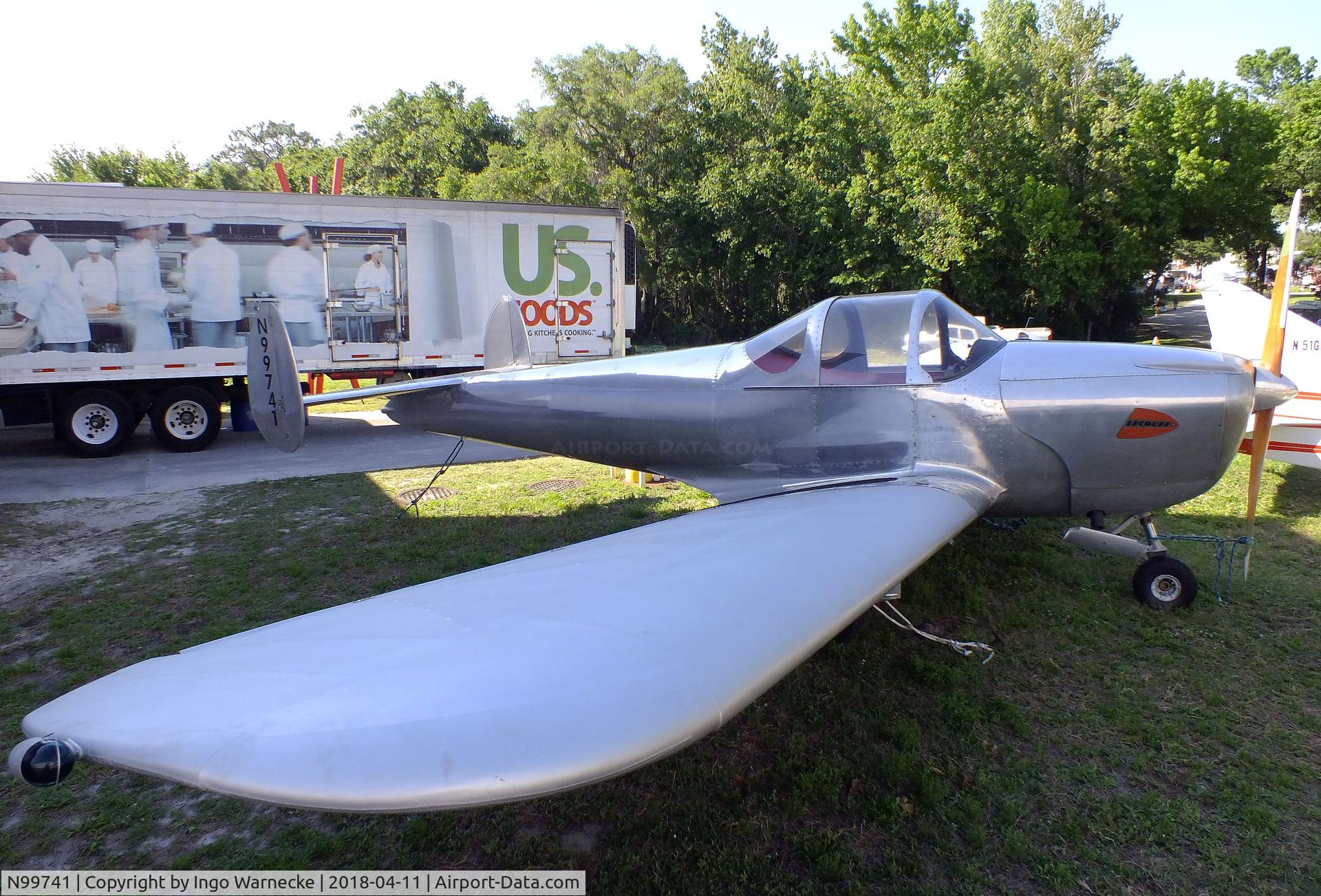 N99741, 1946 Erco 415C Ercoupe C/N 2364, ERCO Ercoupe 415-C outside the Florida Air Museum (ex ISAM) during 2018 Sun 'n Fun, Lakeland FL