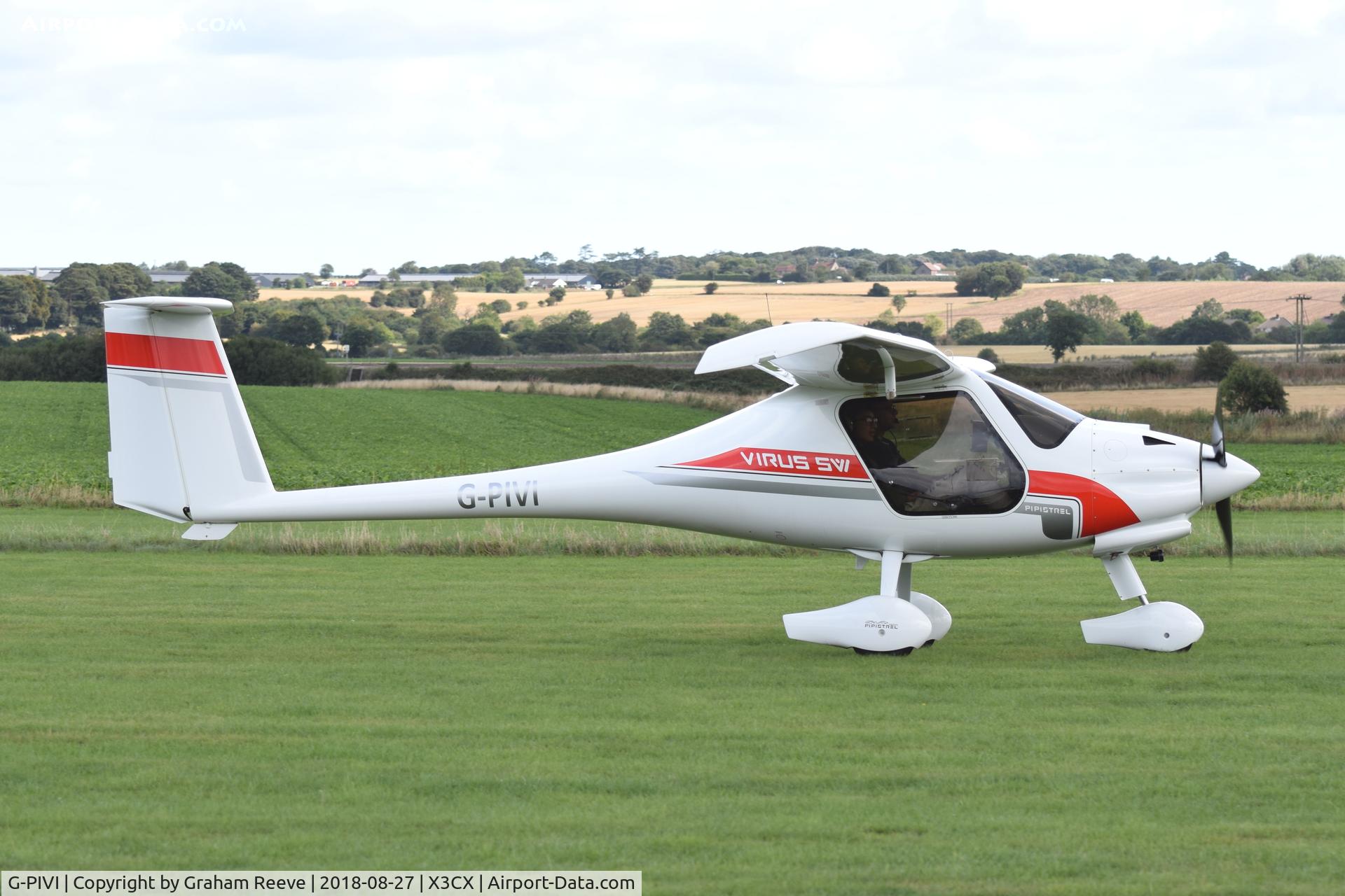 G-PIVI, 2016 Pipistrel Virus SW 127 C/N BMAA/HB/684, Just landed at Northrepps.