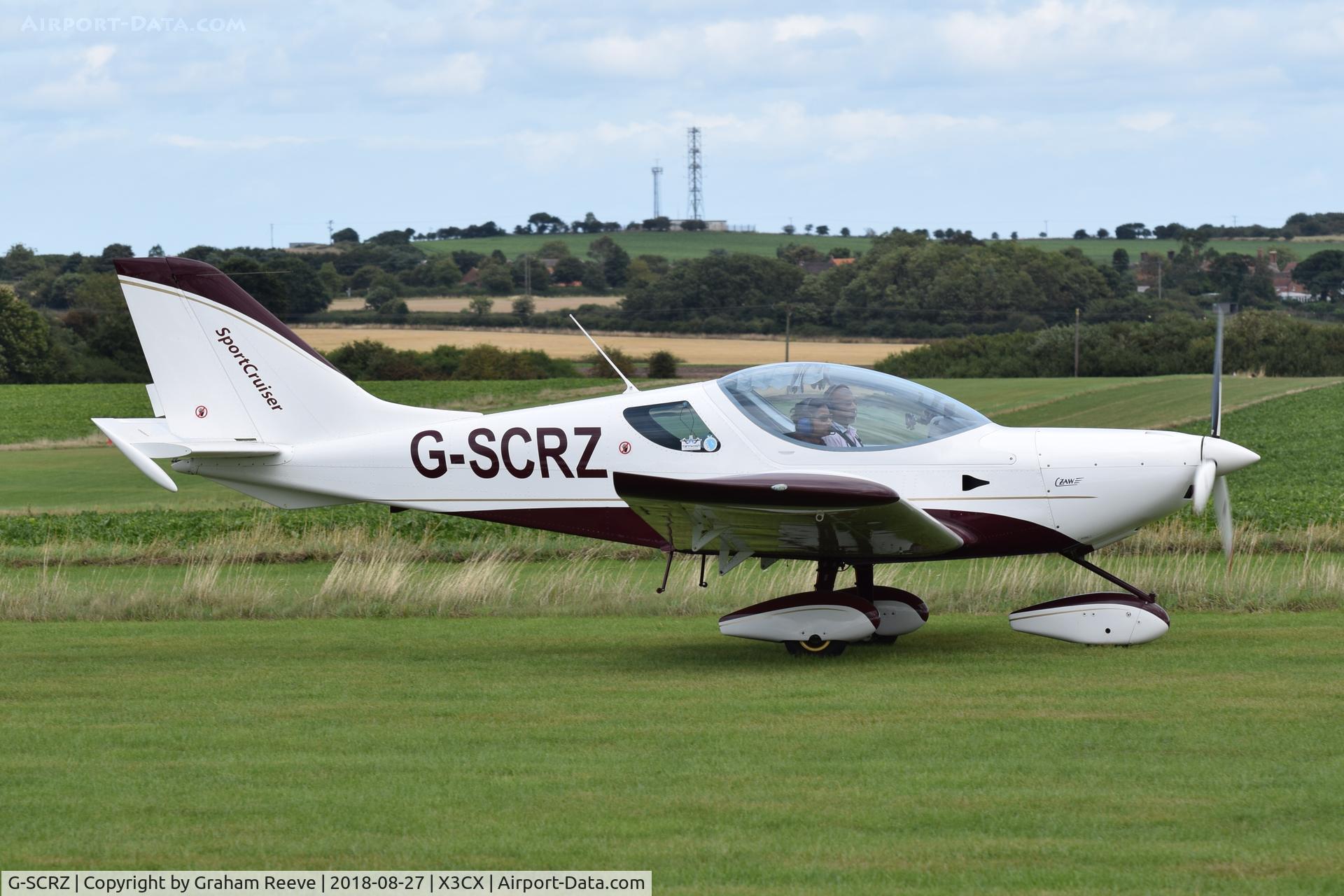 G-SCRZ, 2008 CZAW SportCruiser C/N PFA 338-14684, Just landed at Northrepps.