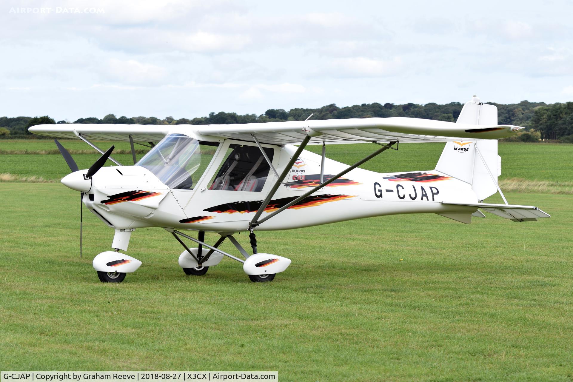 G-CJAP, 2010 Comco Ikarus C42 C/N 1003-7095, Parked at Northrepps.