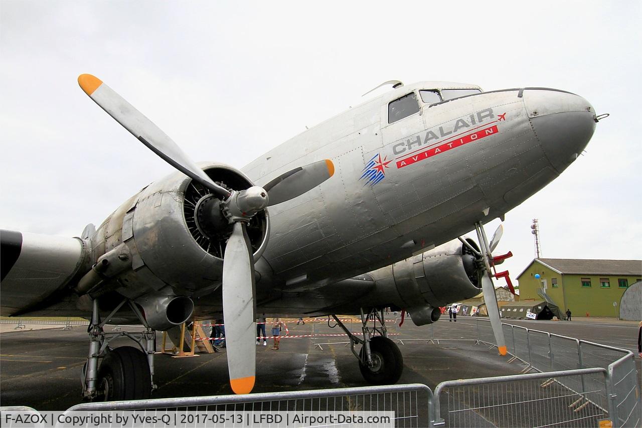 F-AZOX, 1945 Douglas DC-3C-S1C3G (C-47B-35-DK) C/N 16604, Douglas DC-3C-S1C3G, Static display, Bordeaux-Mérignac Air Base 106 (LFBD-BOD) Open day 2017