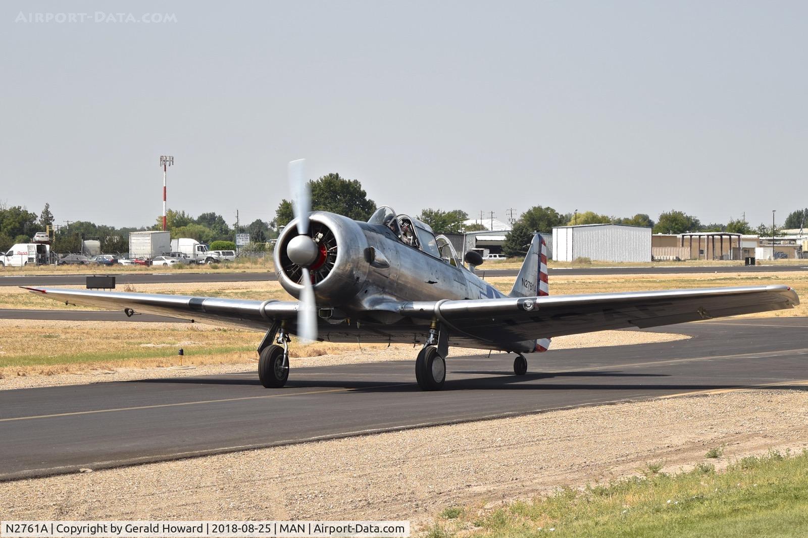 N2761A, 1952 North American T-6G Texan C/N 197011 ??, Taxiing on Alpha.