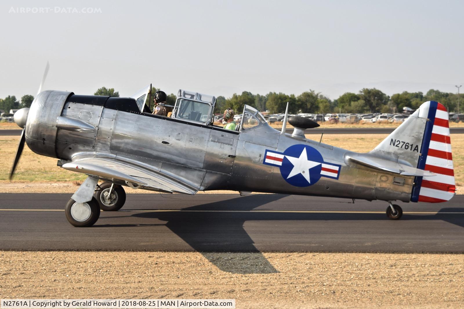 N2761A, 1952 North American T-6G Texan C/N 197011 ??, Taxiing on Alpha.