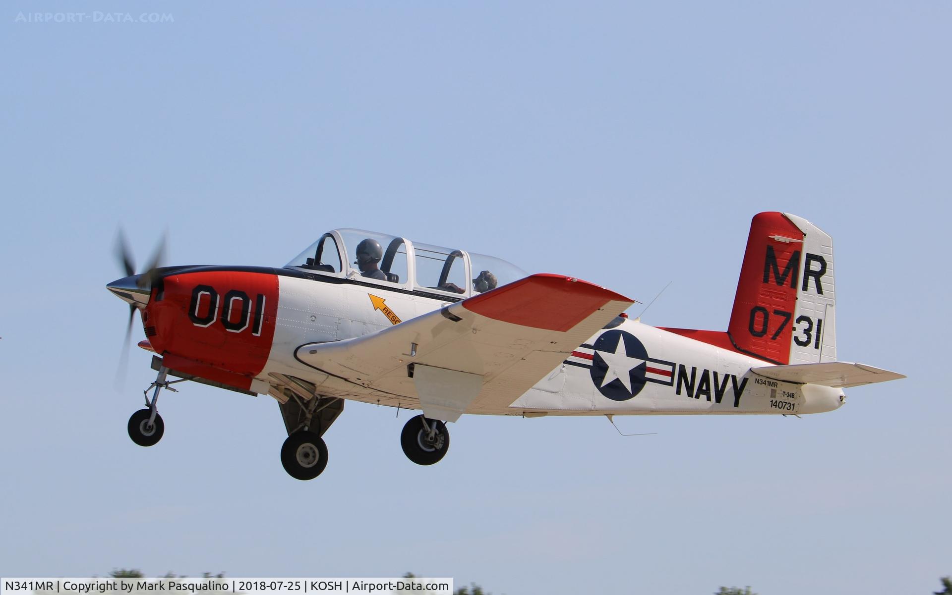 N341MR, 1955 Beech D-45 (T-34B) Mentor C/N BG-65, Beech T-34B