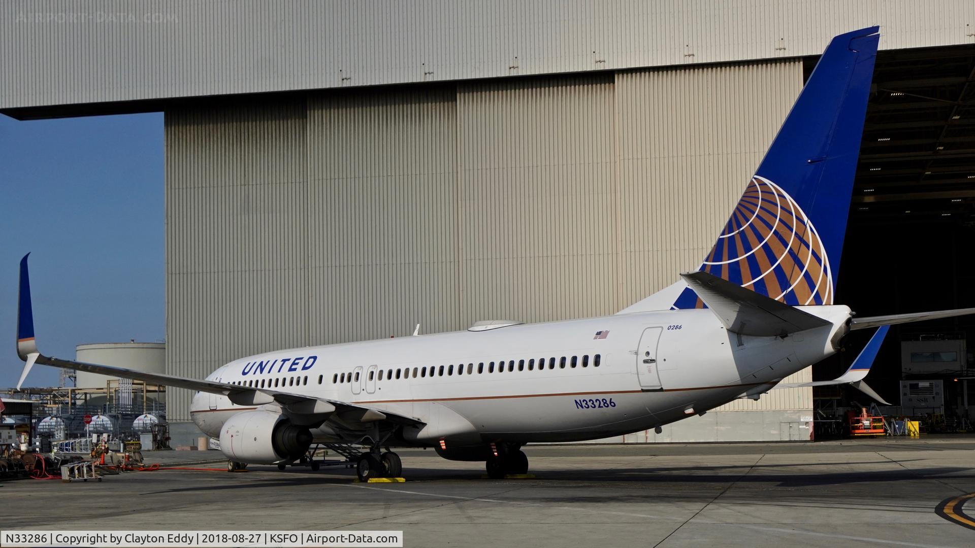 N33286, 2004 Boeing 737-824 C/N 31600, SFO 2018.