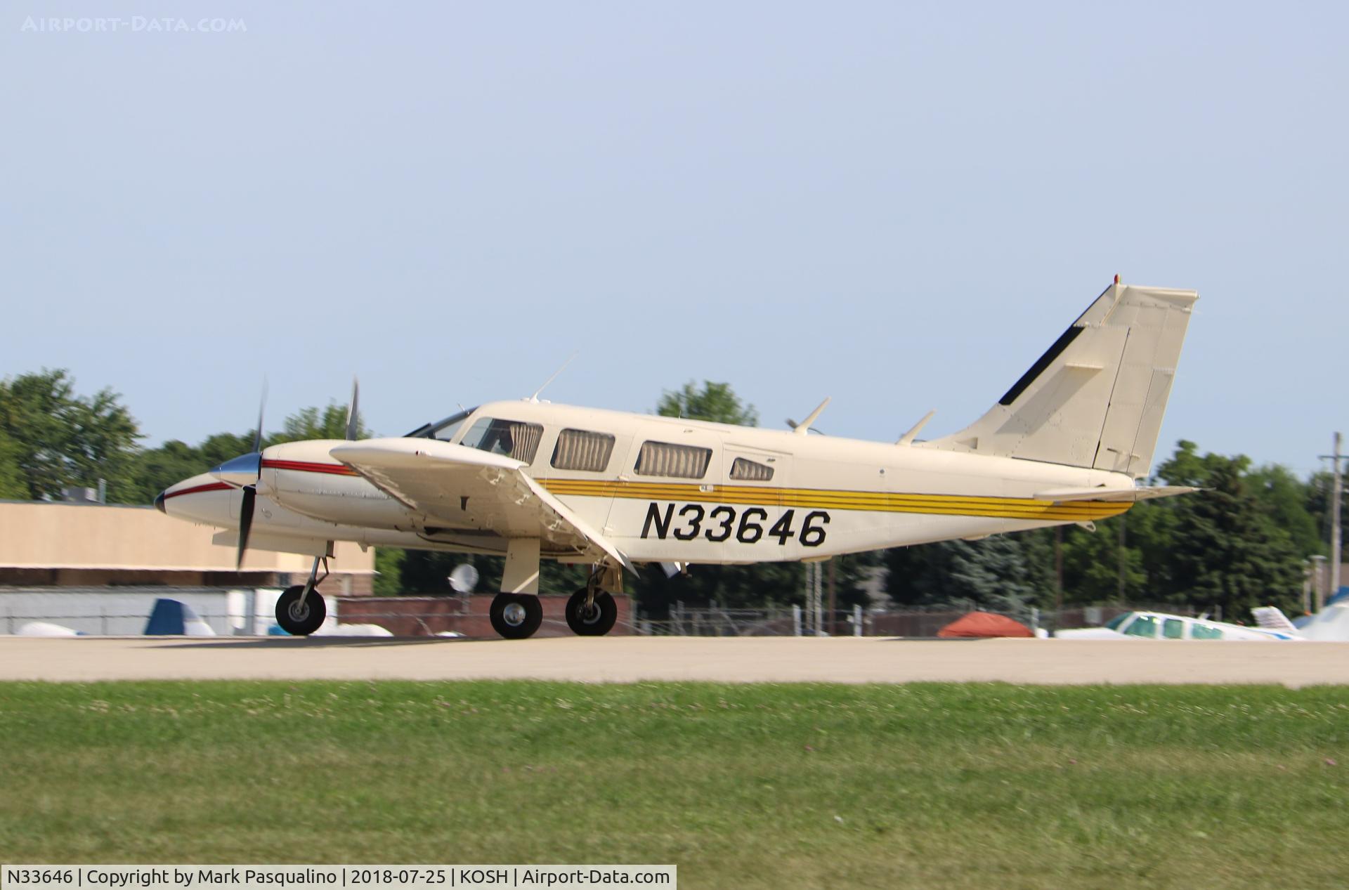 N33646, 1975 Piper PA-34-200T C/N 34-7570140, Piper PA-34-200T