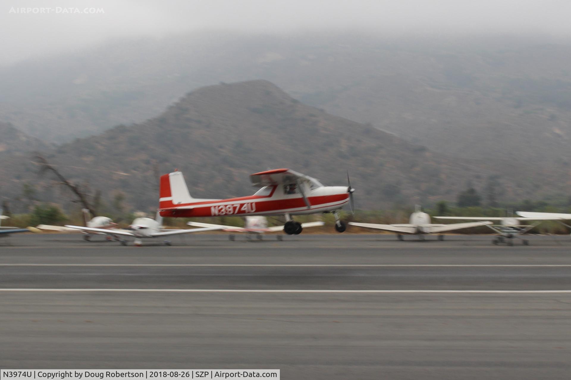 N3974U, 1965 Cessna 150E C/N 15061374, 1965 Cessna 150E, Continental O-200 100Hp, takeoff climb Rwy 22