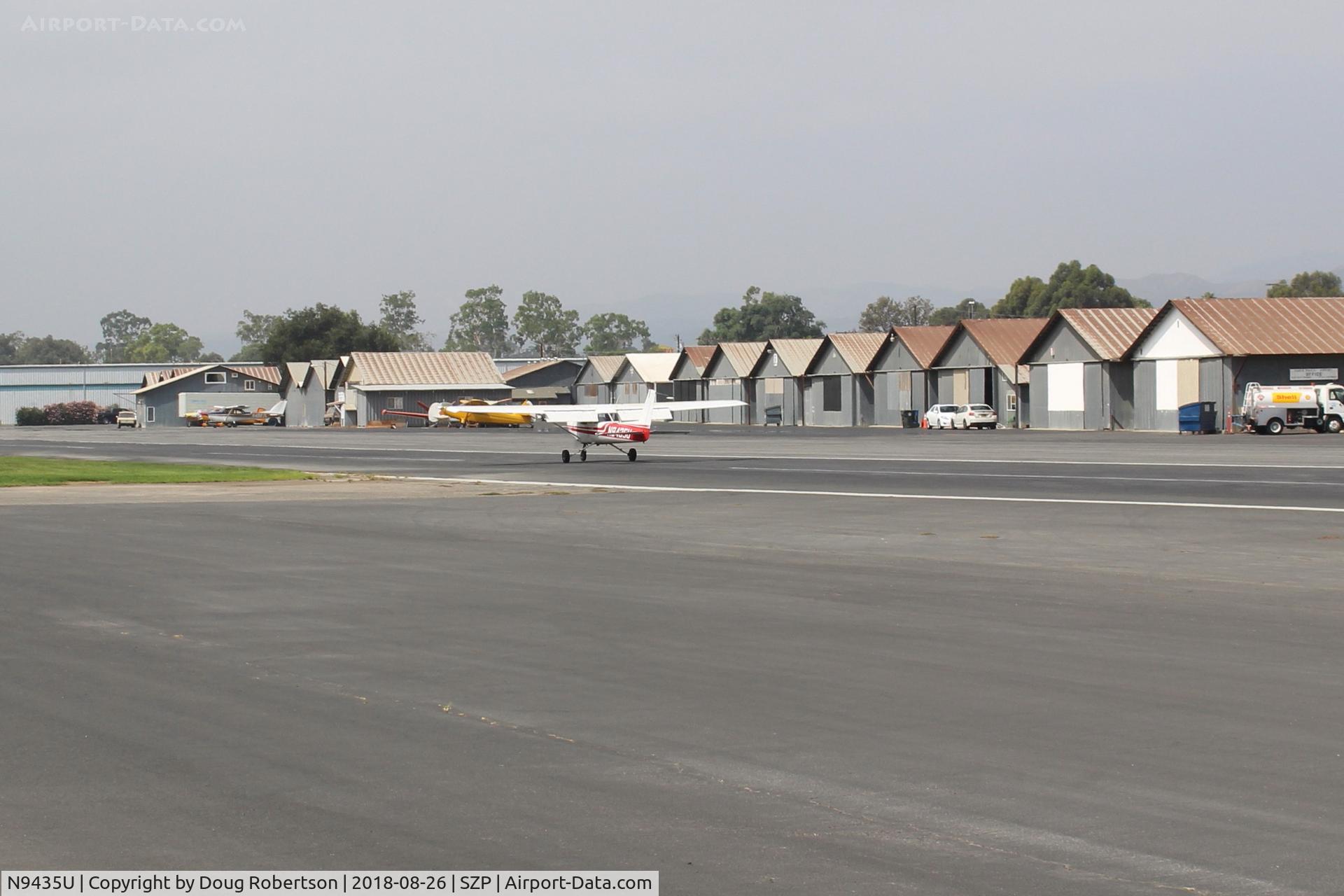 N9435U, 1976 Cessna 150M C/N 15078383, 1976 Cessna 150, Continental O-200 100 Hp, landing roll Rwy 22