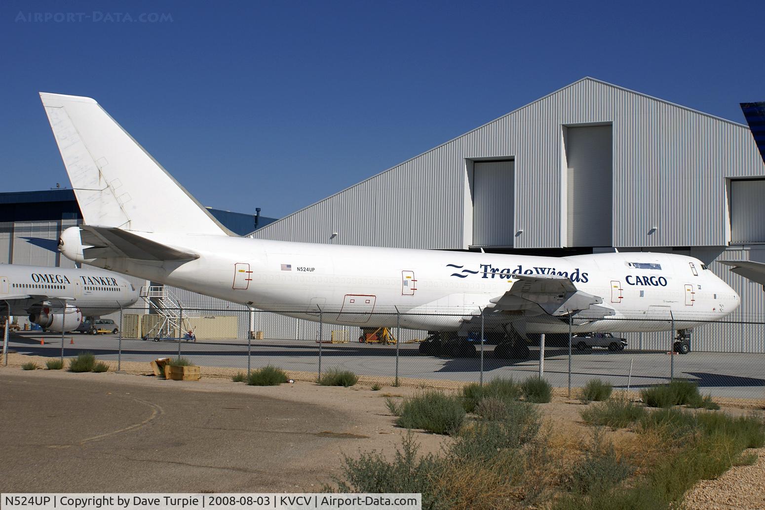 N524UP, 1978 Boeing 747-237B C/N 21446, WFU and stored at KVCV on August 8, 2007.  It appears to have eventually been scrapped.