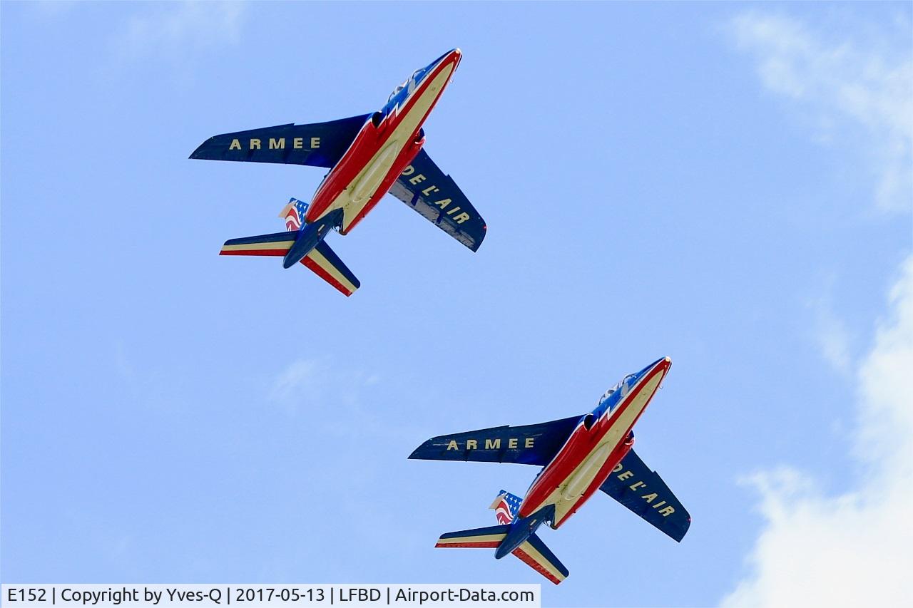 E152, Dassault-Dornier Alpha Jet E C/N E152, Dassault Dornier Alphajet E (F-UHRT), Athos 07 of Patrouille de France 2017, Bordeaux-Mérignac Air Base 106 (LFBD-BOD) Open day 2017