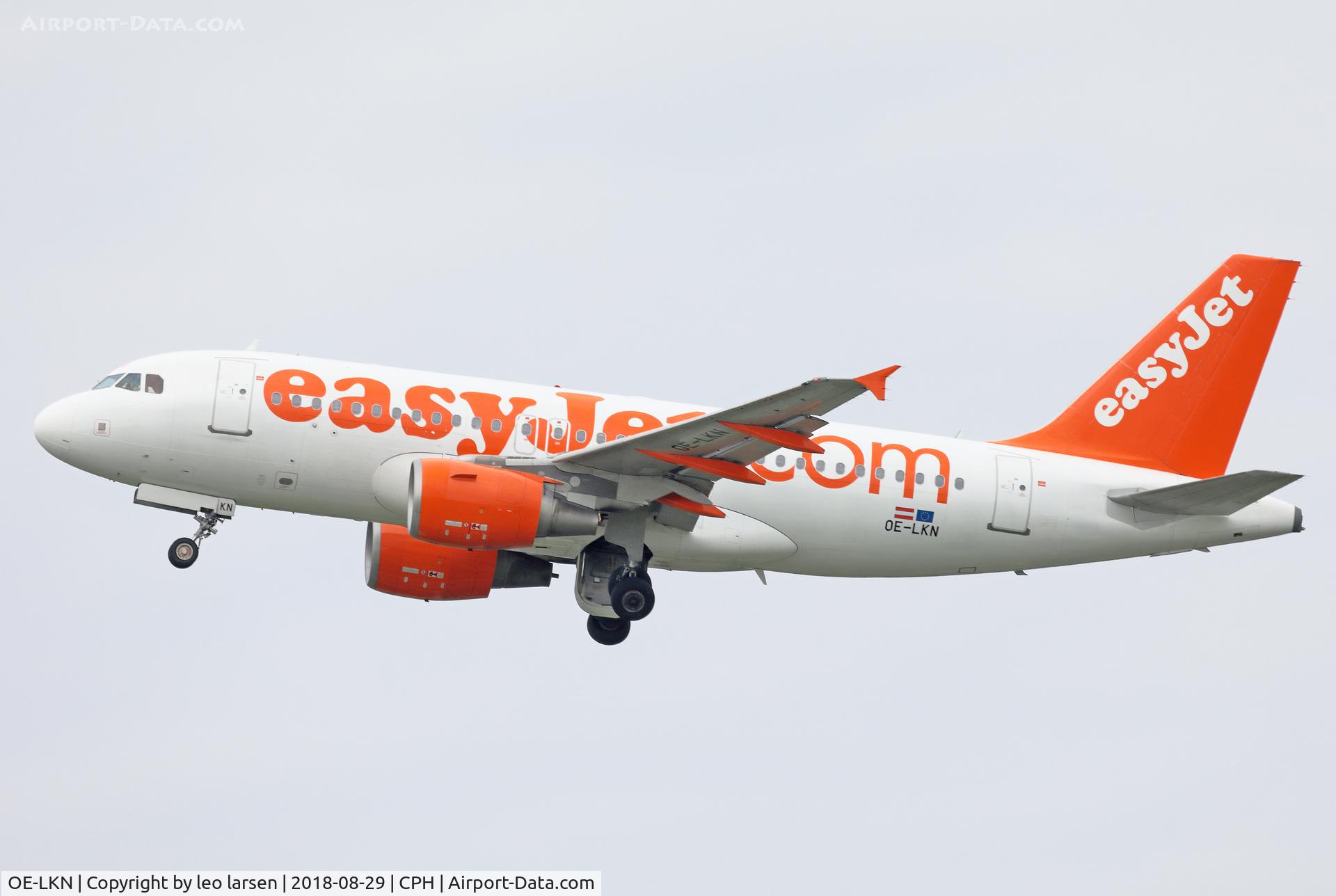 OE-LKN, 2007 Airbus A319-111 C/N 3036, Copenhagen 29.8.2018 T/O R-22R