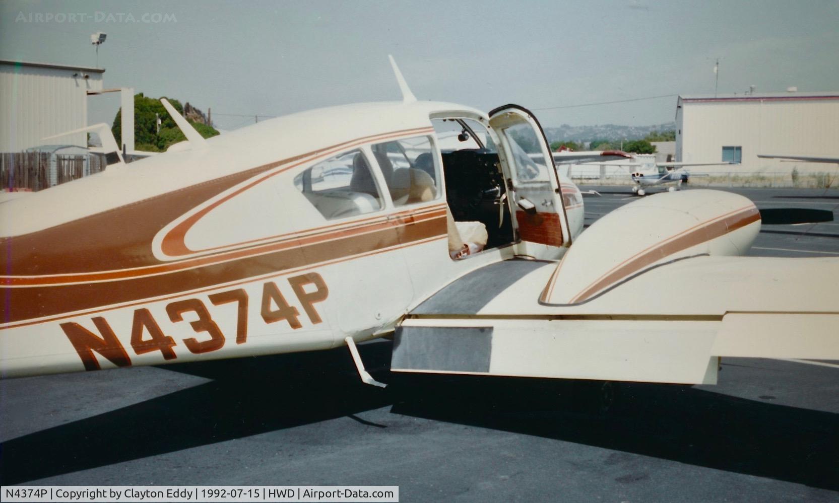 N4374P, 1960 Piper PA-23-160 Apache C/N 23-1880, Hayward Airport July 1992