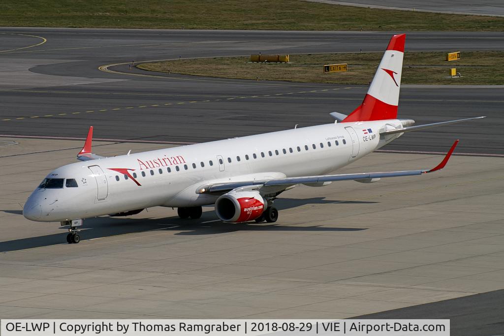 OE-LWP, 2012 Embraer 195LR  (ERJ-190-200LR) C/N 19000558, Austrian Airlines Embraer 195