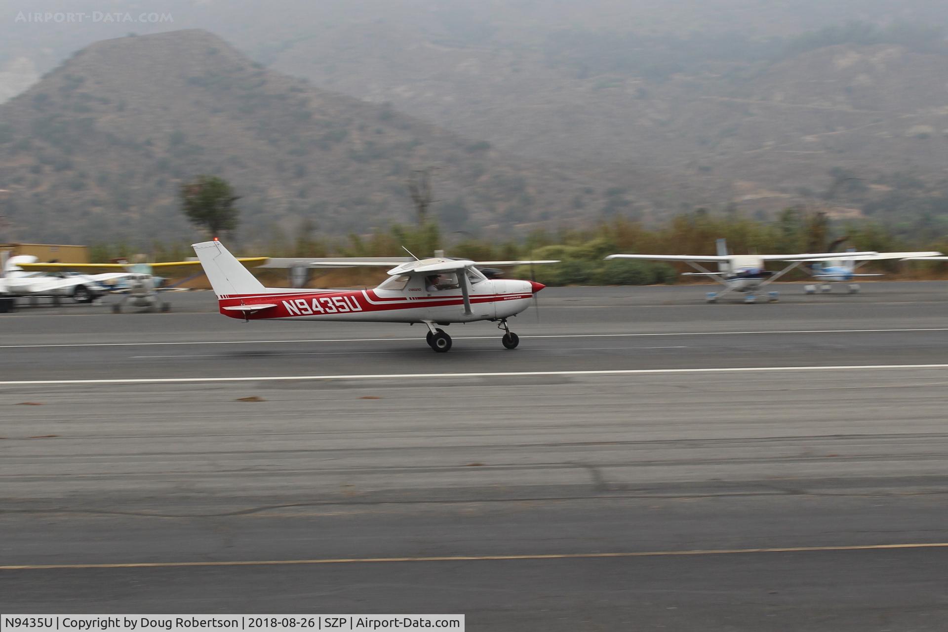 N9435U, 1976 Cessna 150M C/N 15078383, 1976 Cessna 150M, Continental O-200 100 Hp, takeoff roll Rwy 22