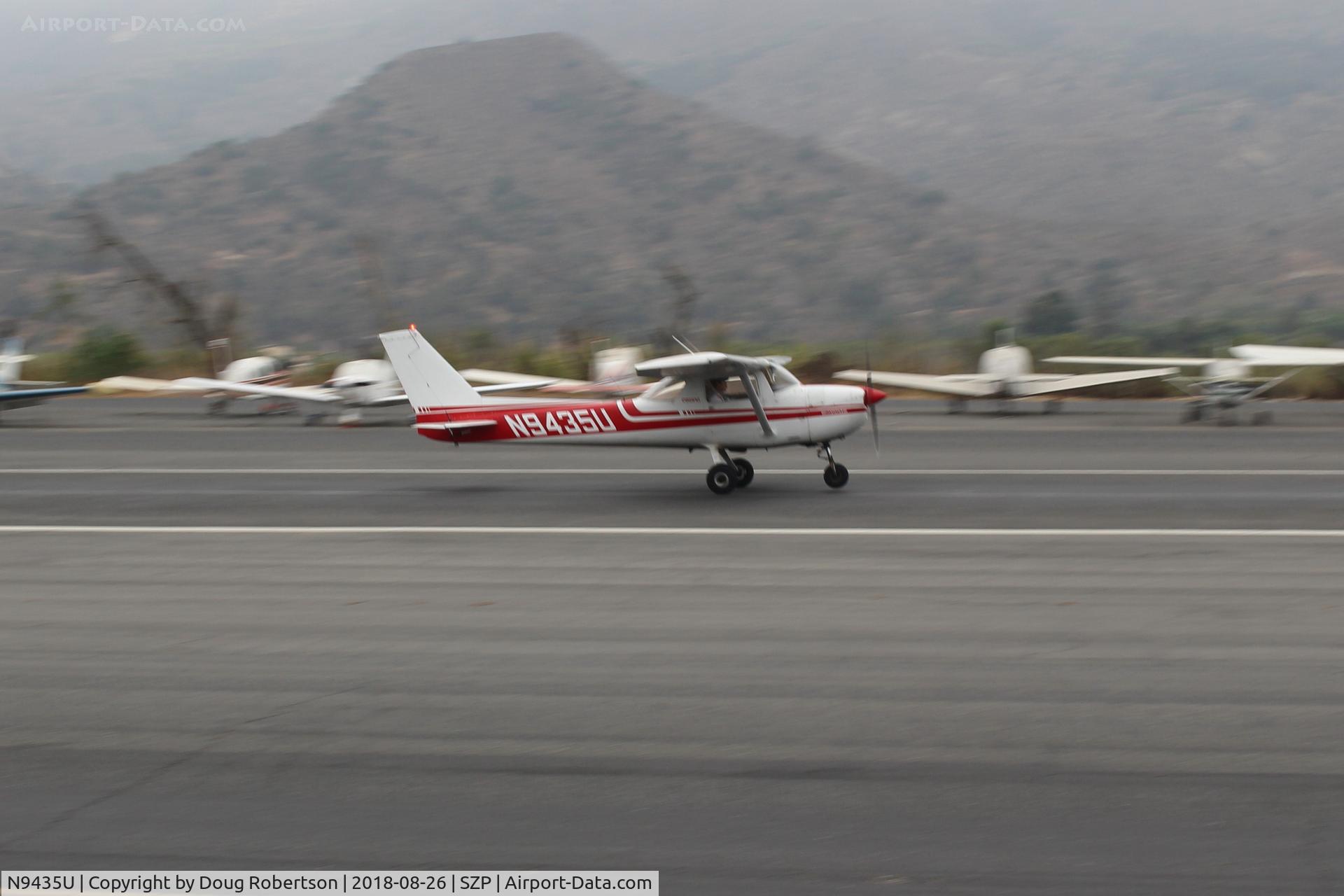 N9435U, 1976 Cessna 150M C/N 15078383, 1976 Cessna 150M, Continental O-200 100 Hp, takeoff roll Rwy 22