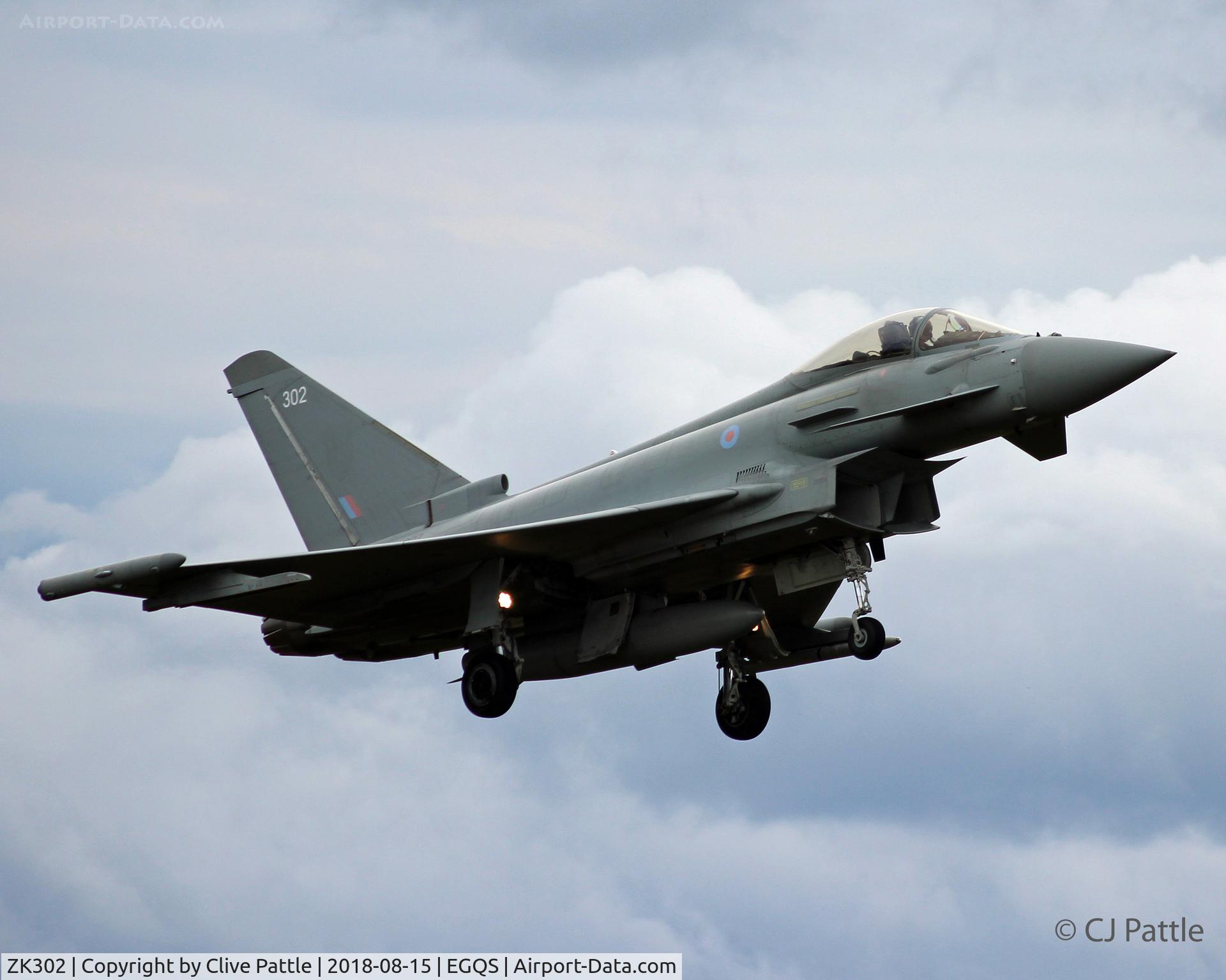ZK302, 2009 Eurofighter EF-2000 Typhoon FGR4 C/N BS054, On finals to Lossiemouth