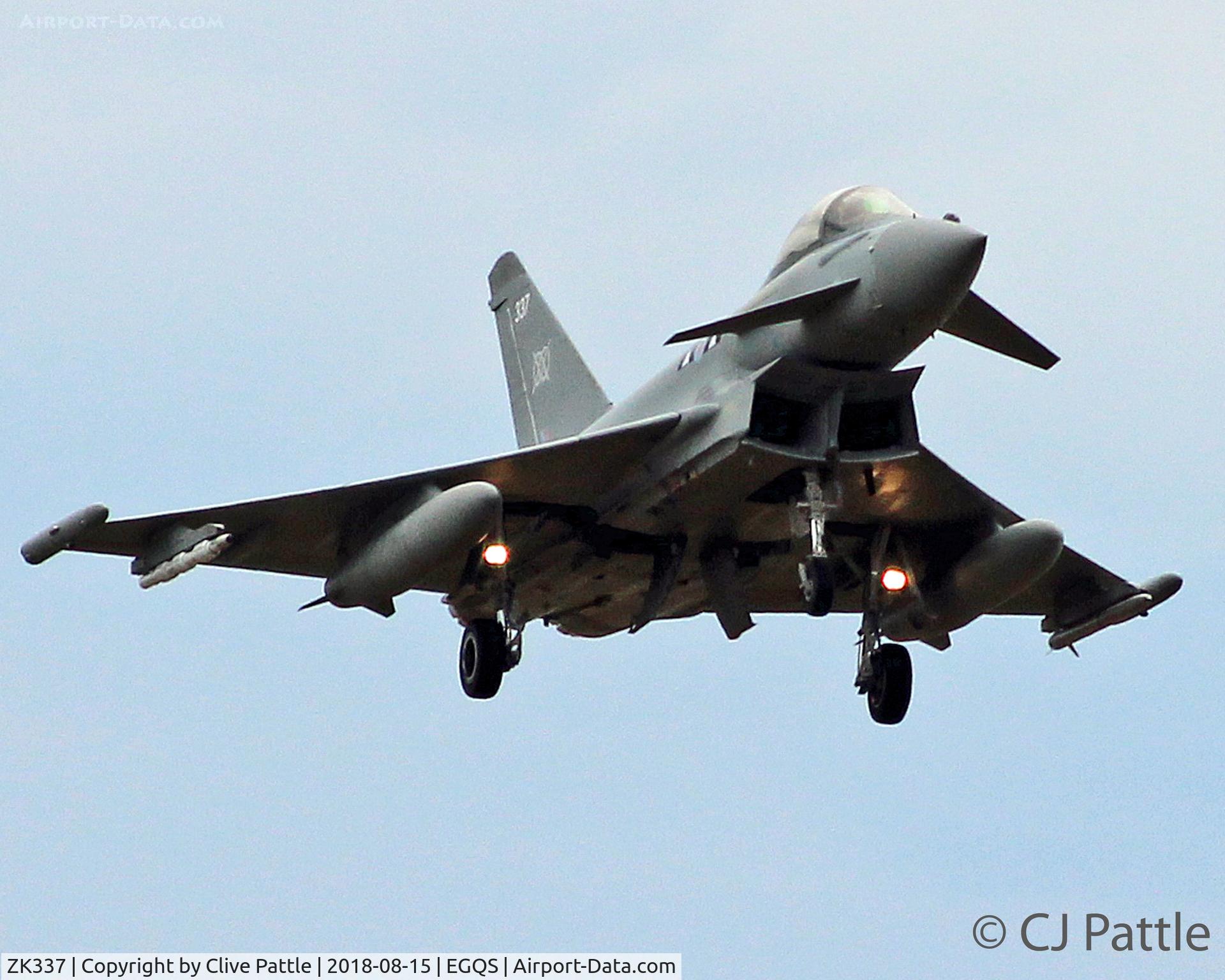 ZK337, 2012 Eurofighter EF-2000 Typhoon FGR4 C/N BS098/359, Active at RAF Lossiemouth coded 337