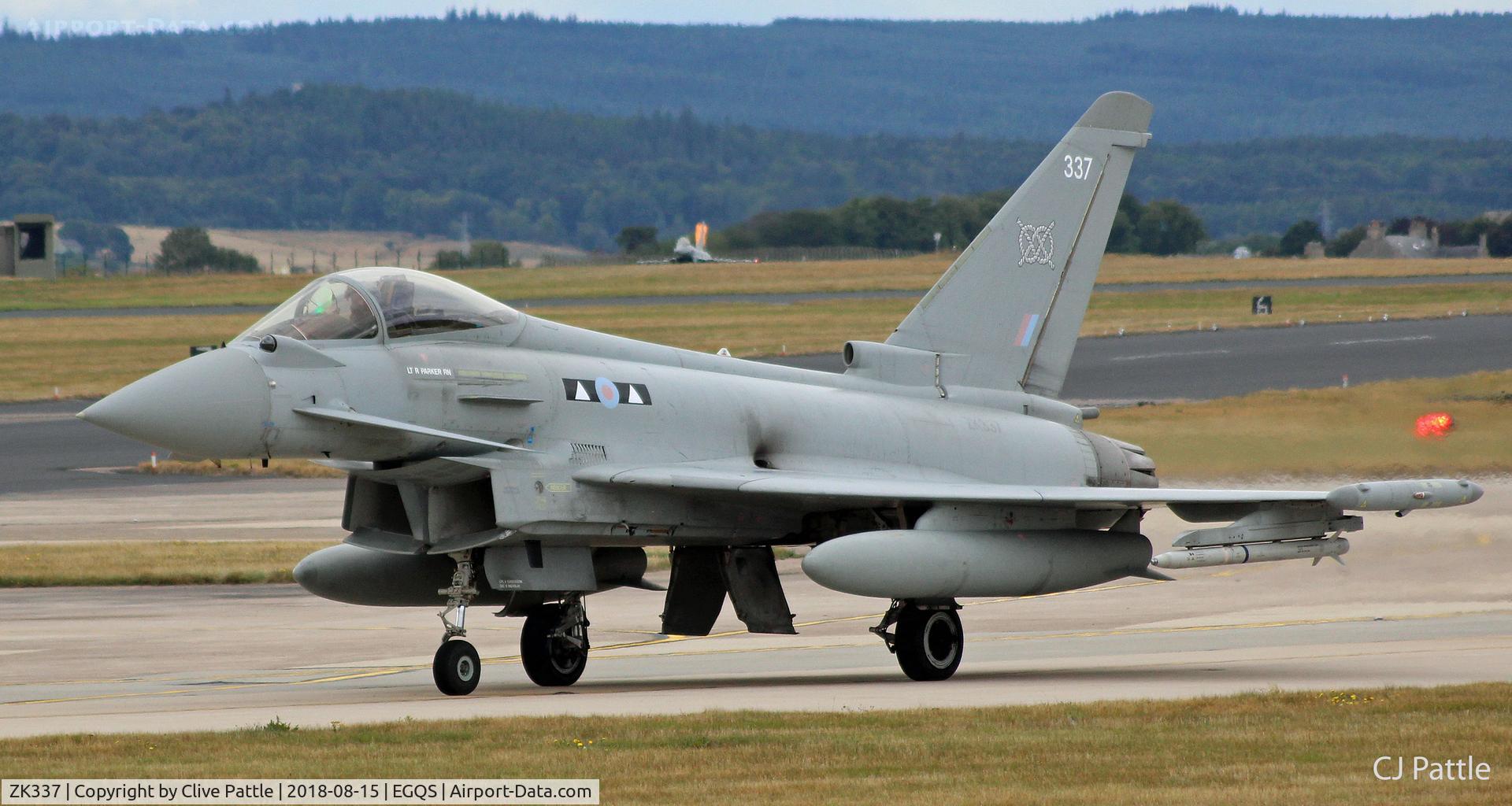 ZK337, 2012 Eurofighter EF-2000 Typhoon FGR4 C/N BS098/359, In action at RAF Lossiemouth coded 337