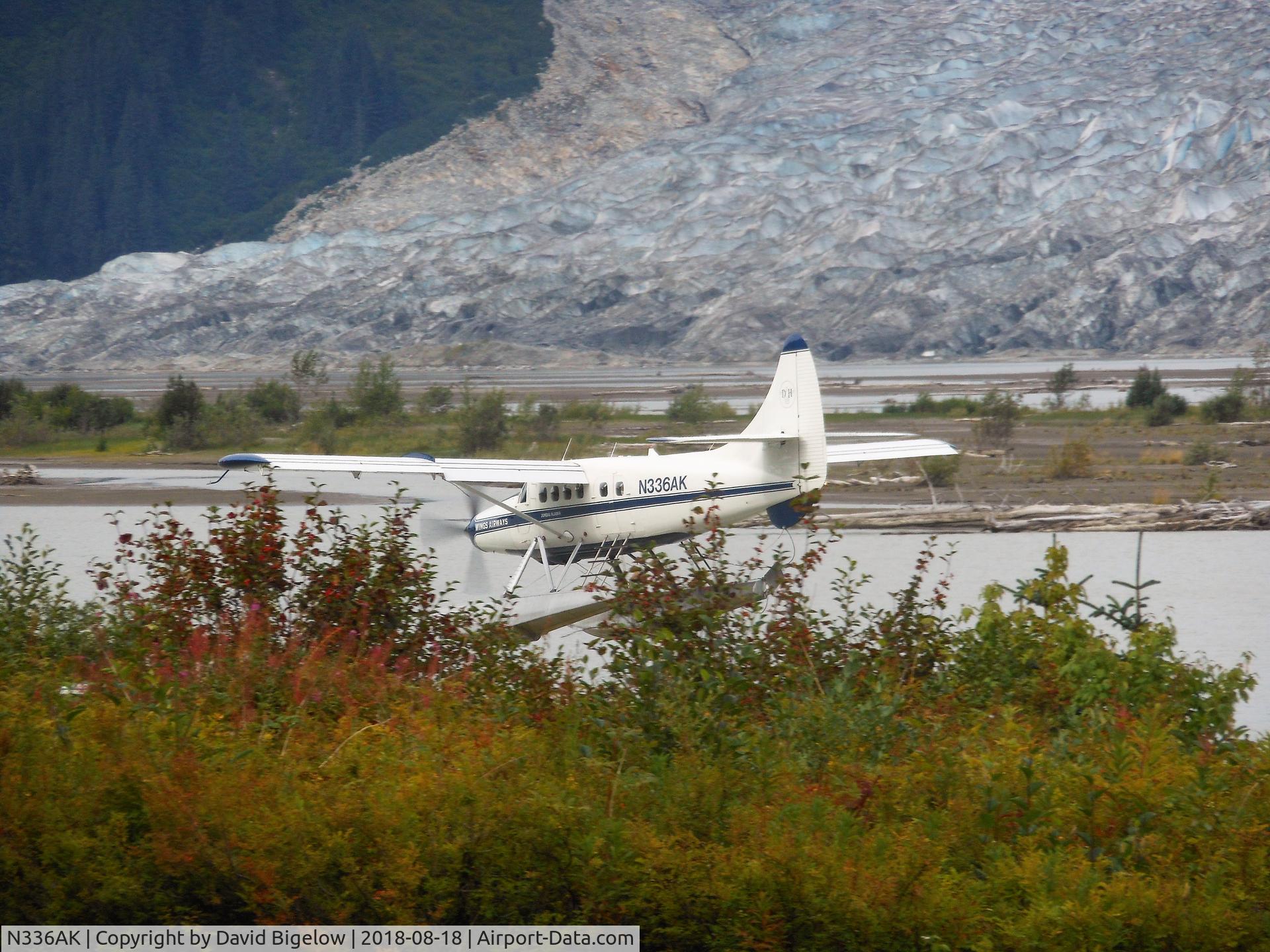 N336AK, 1958 De Havilland Canada DHC-3 Turbo Otter Otter C/N 333, Taking off from Taku Lodge