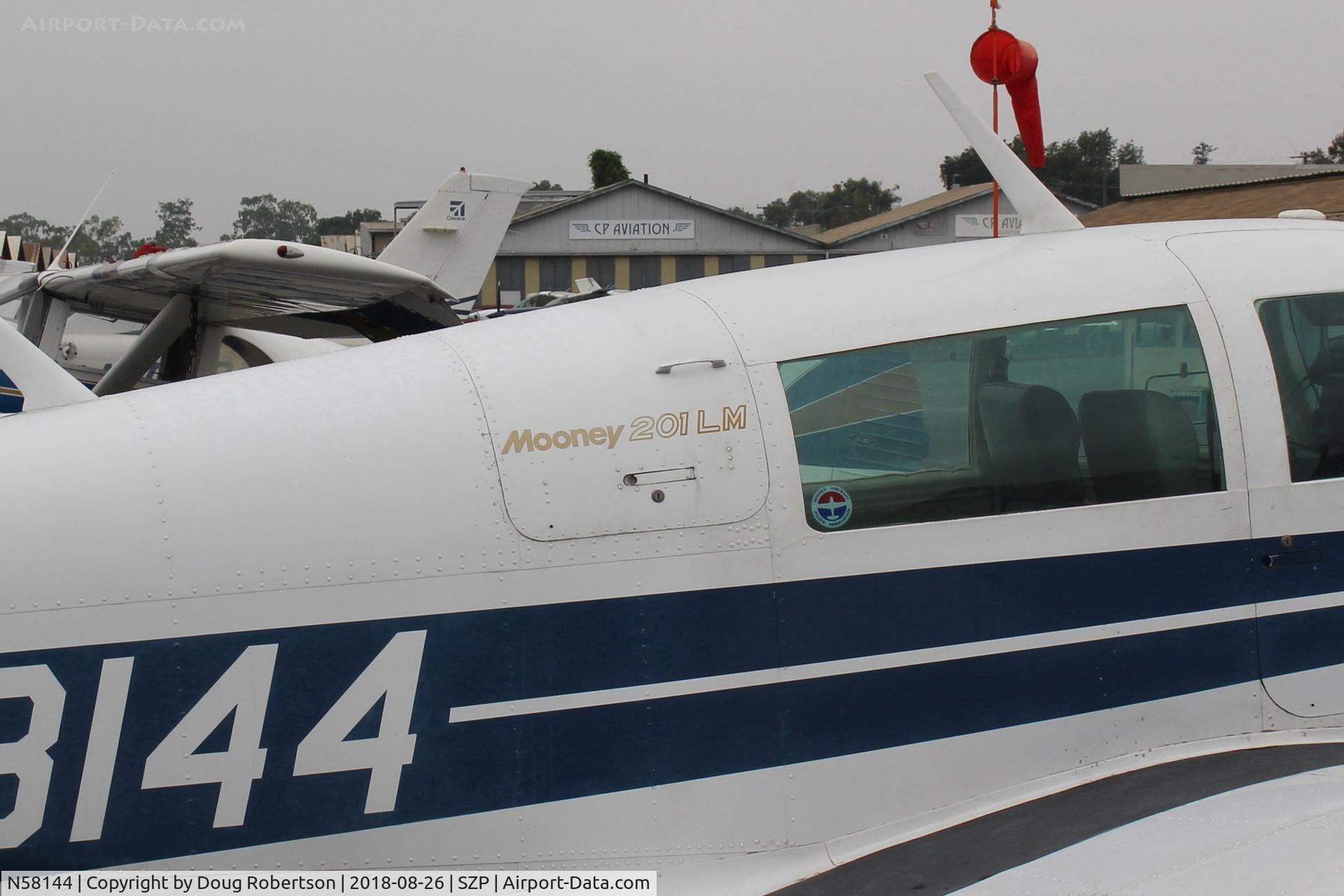 N58144, 1985 Mooney M20J 201 C/N 24-1574, 1985 Mooney M20J 201LM Lean Machine Special Edition, Lycoming IO-360-A3B6D 200 Hp, believe this built in 1986 from SerNo.