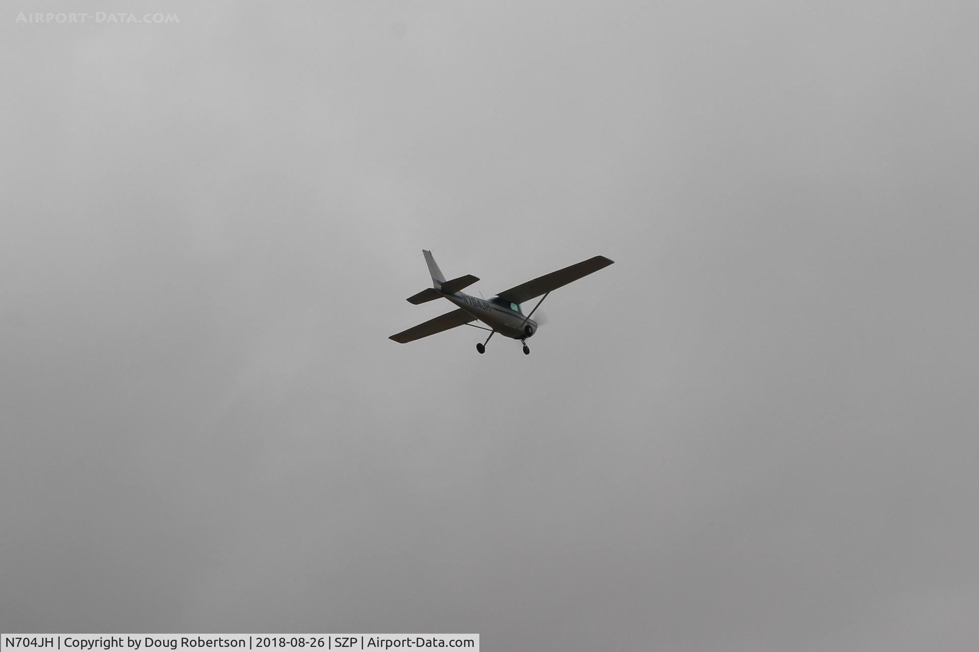 N704JH, 1976 Cessna 150M C/N 15078644, 1976 Cessna 150M, Continental O-200 100 Hp, another takeoff climb Rwy 22