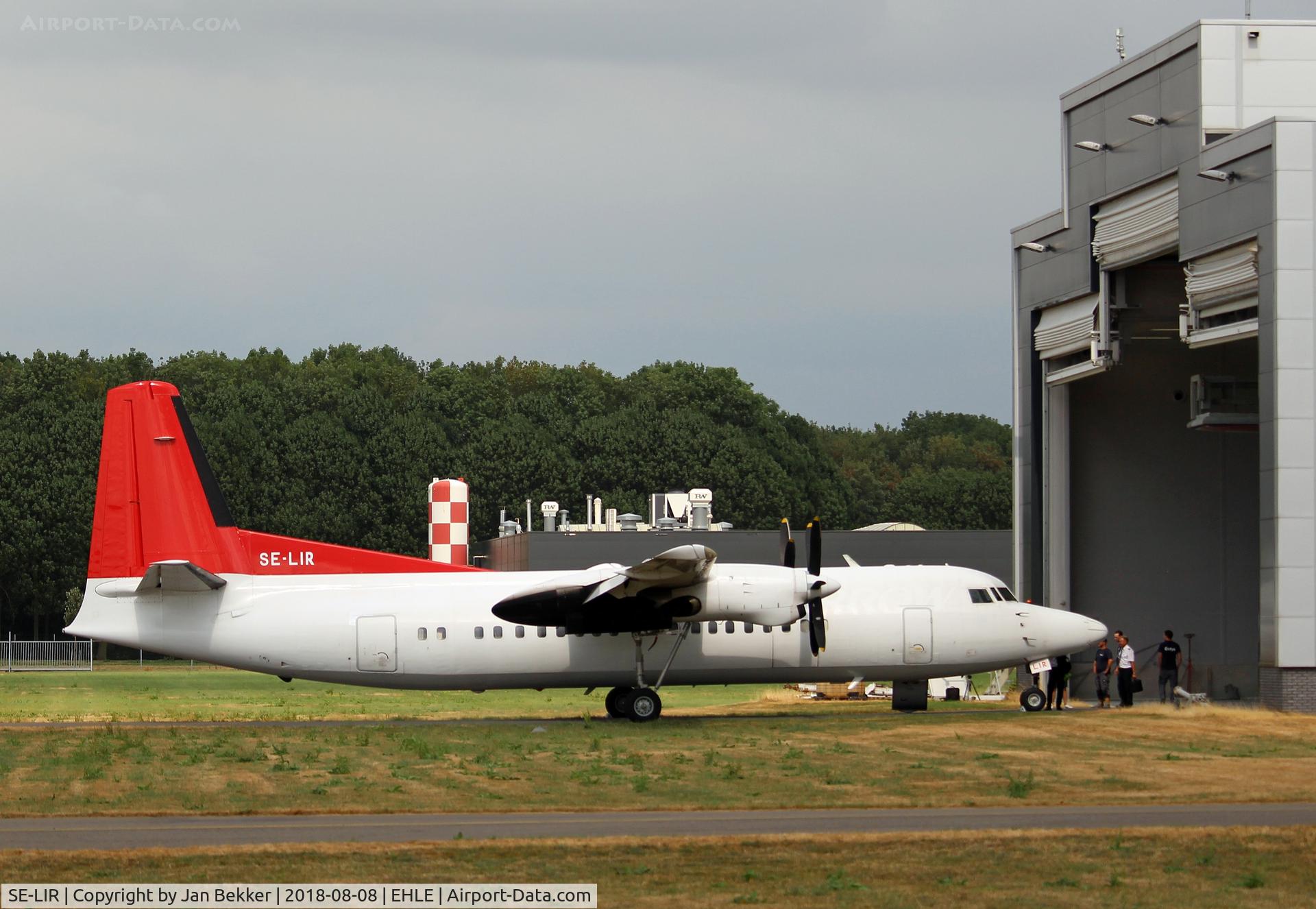 SE-LIR, 1989 Fokker 50 C/N 20151, Lelystad Airport. In front of Satys hangar to get a new livery