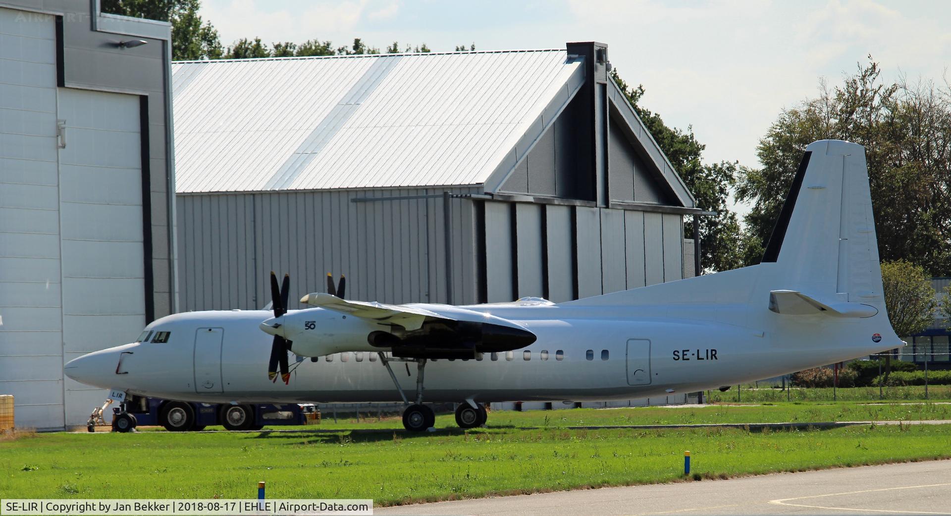 SE-LIR, 1989 Fokker 50 C/N 20151, Lelystad Airport. In its new (white) livery
