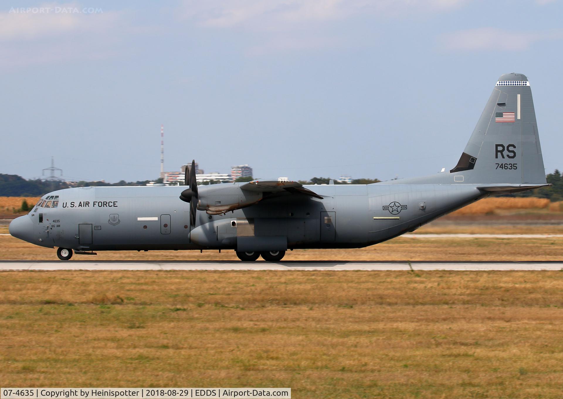 07-4635, 2007 Lockheed Martin C-130J-30 Super Hercules C/N 382-5595, 07-4635 (JUMP43) at Stuttgart Airport.