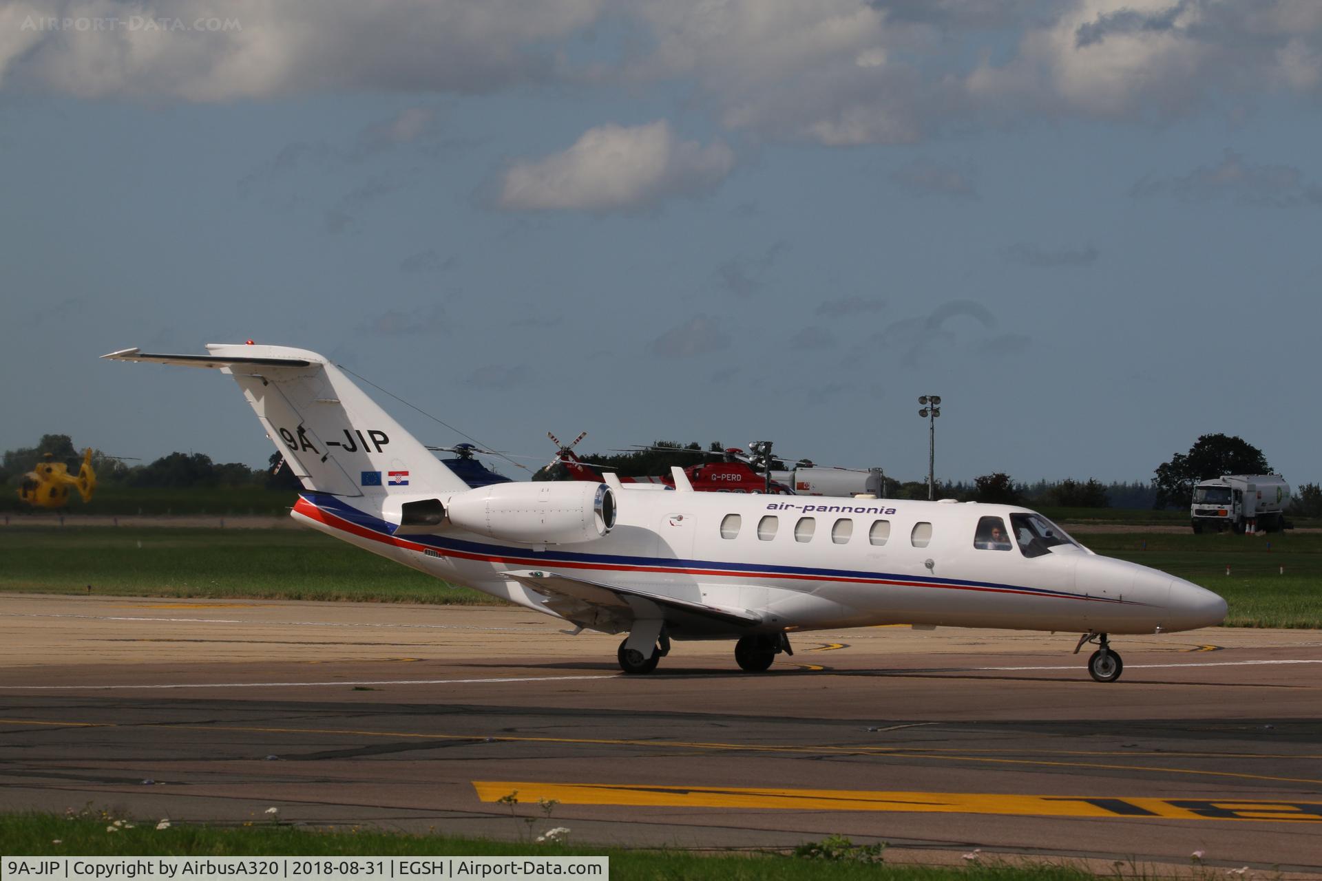 9A-JIP, 2004 Cessna 525A CitationJet CJ2 C/N 525A-0209, Departing Saxon