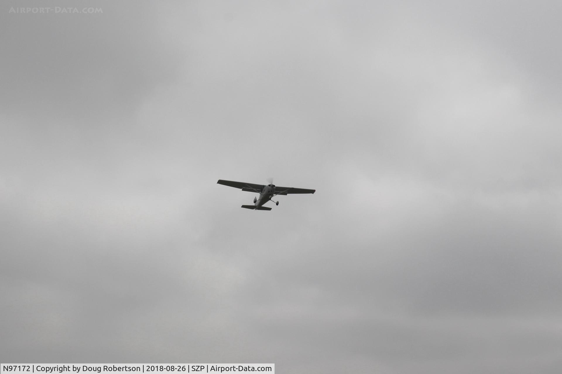 N97172, 1984 Cessna 172P C/N 17276162, 1984 Cessna 172P SKYHAWK, Lycoming O-320-D2J 160 Hp, another takeoff climb Rwy 22