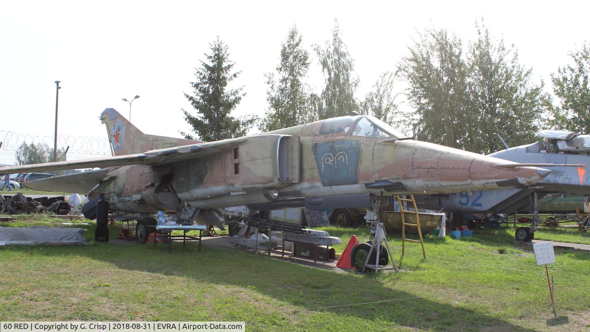 60 RED, Mikoyan-Gurevich MiG-27K C/N 3910601, Riga Aviation Museum