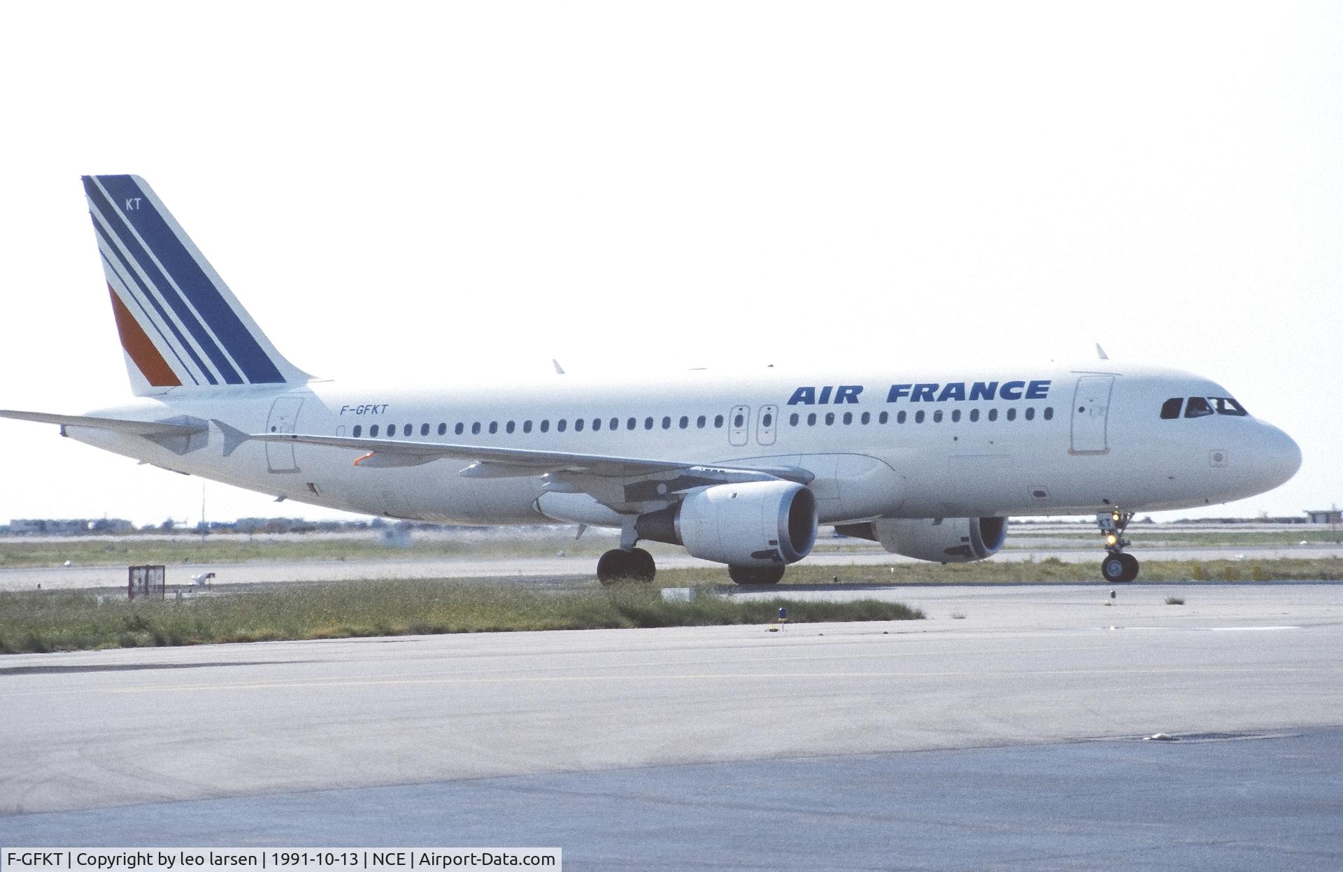 F-GFKT, 1991 Airbus A320-211 C/N 0188, Nice 13.10.1991